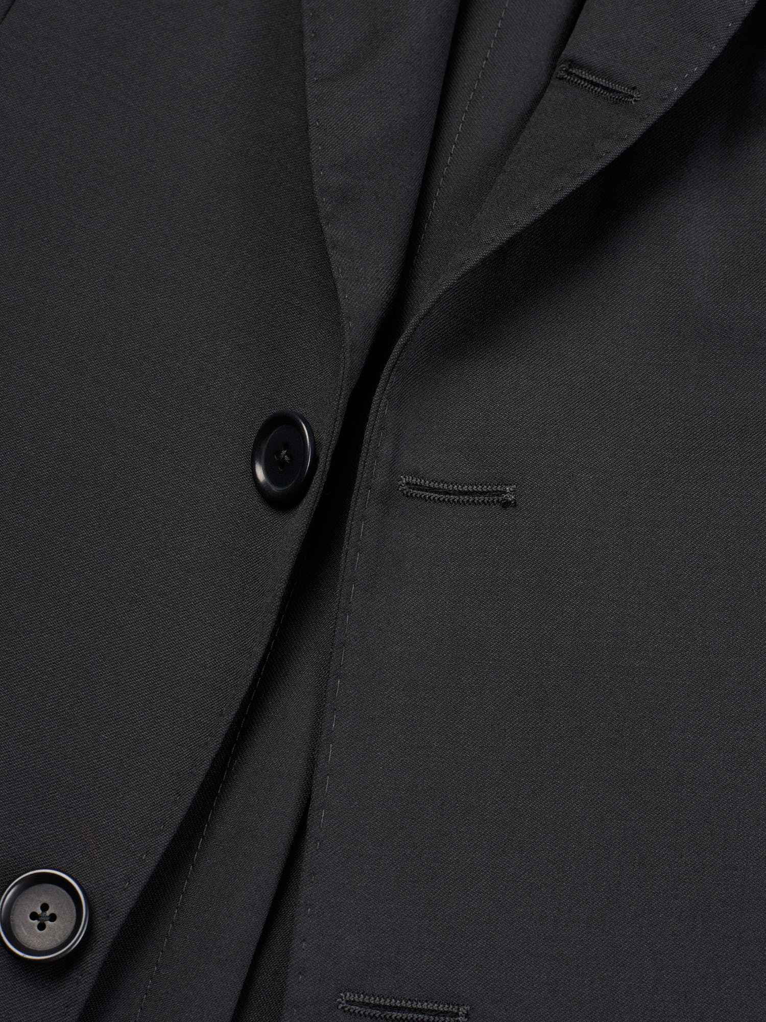 SARTORIA PARTENOPEA Black “Napoli” Wool Super 120’s Unlined Suit