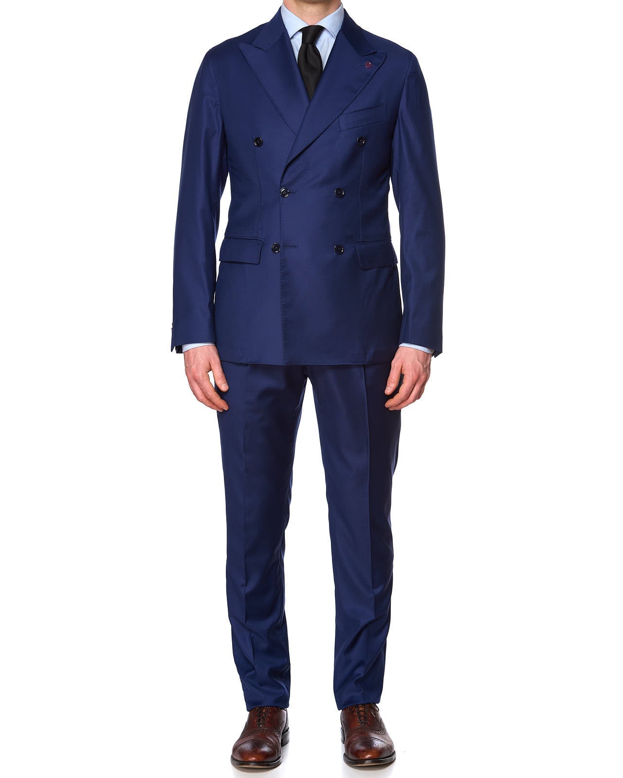 SARTORIA PARTENOPEA Blue 170's Loro Piana Wool-Cashmere Wish DB Suit Current