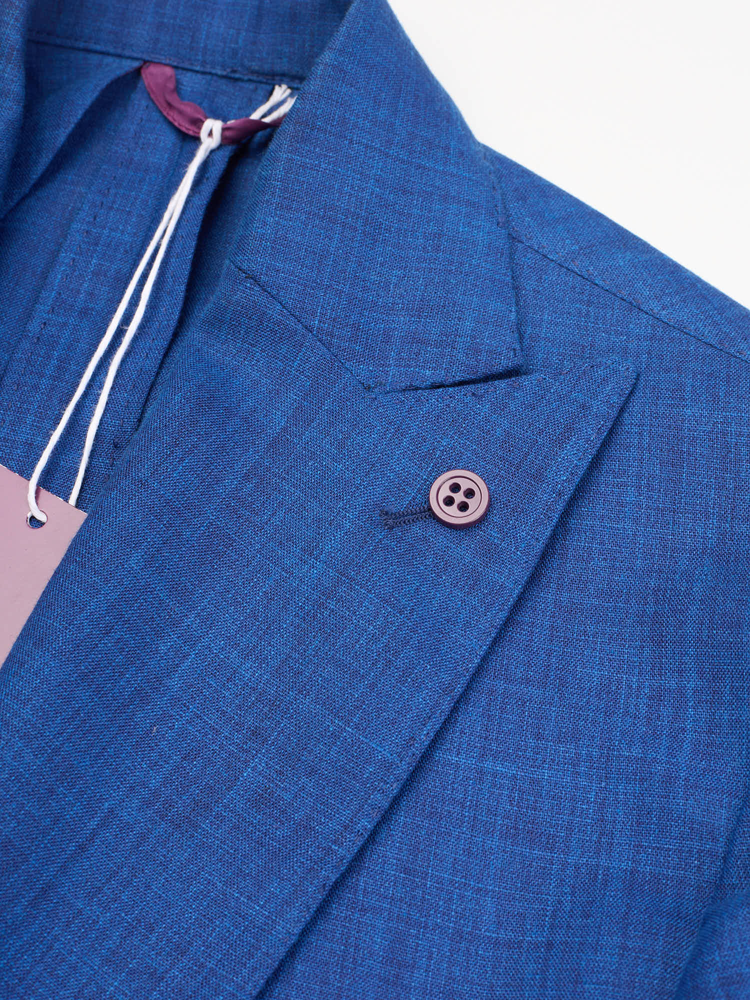 SARTORIA PARTENOPEA Blue Linen Blend Unlined Jacket EU 50 NEW US 40 Current Model