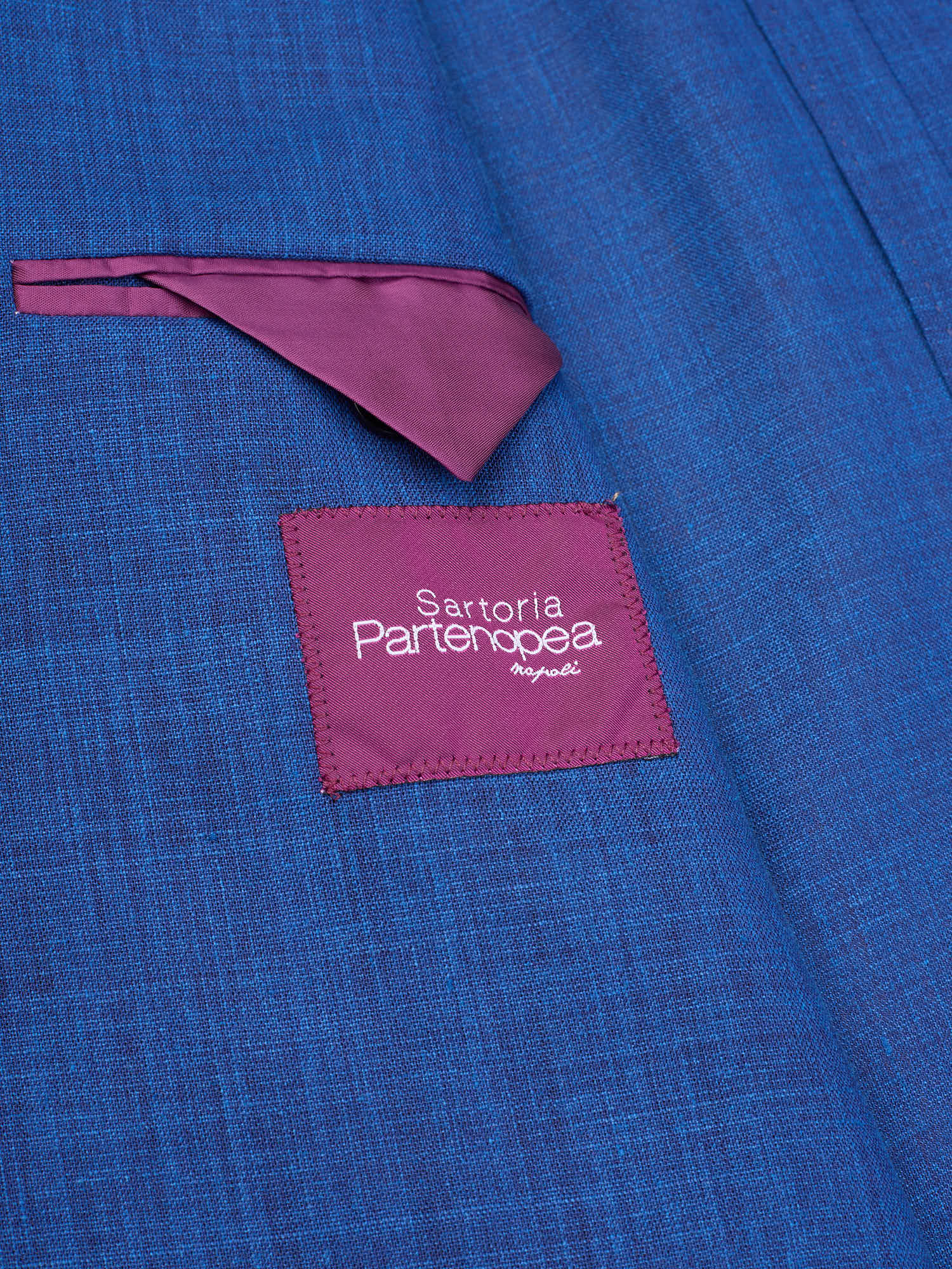 SARTORIA PARTENOPEA Blue Linen Blend Unlined Jacket EU 50 NEW US 40 Current Model