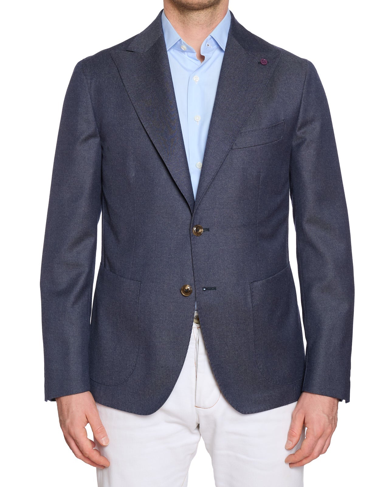 SARTORIA PARTENOPEA Blue Wool Jacket Blazer EU 50 NEW US 40 Current Model