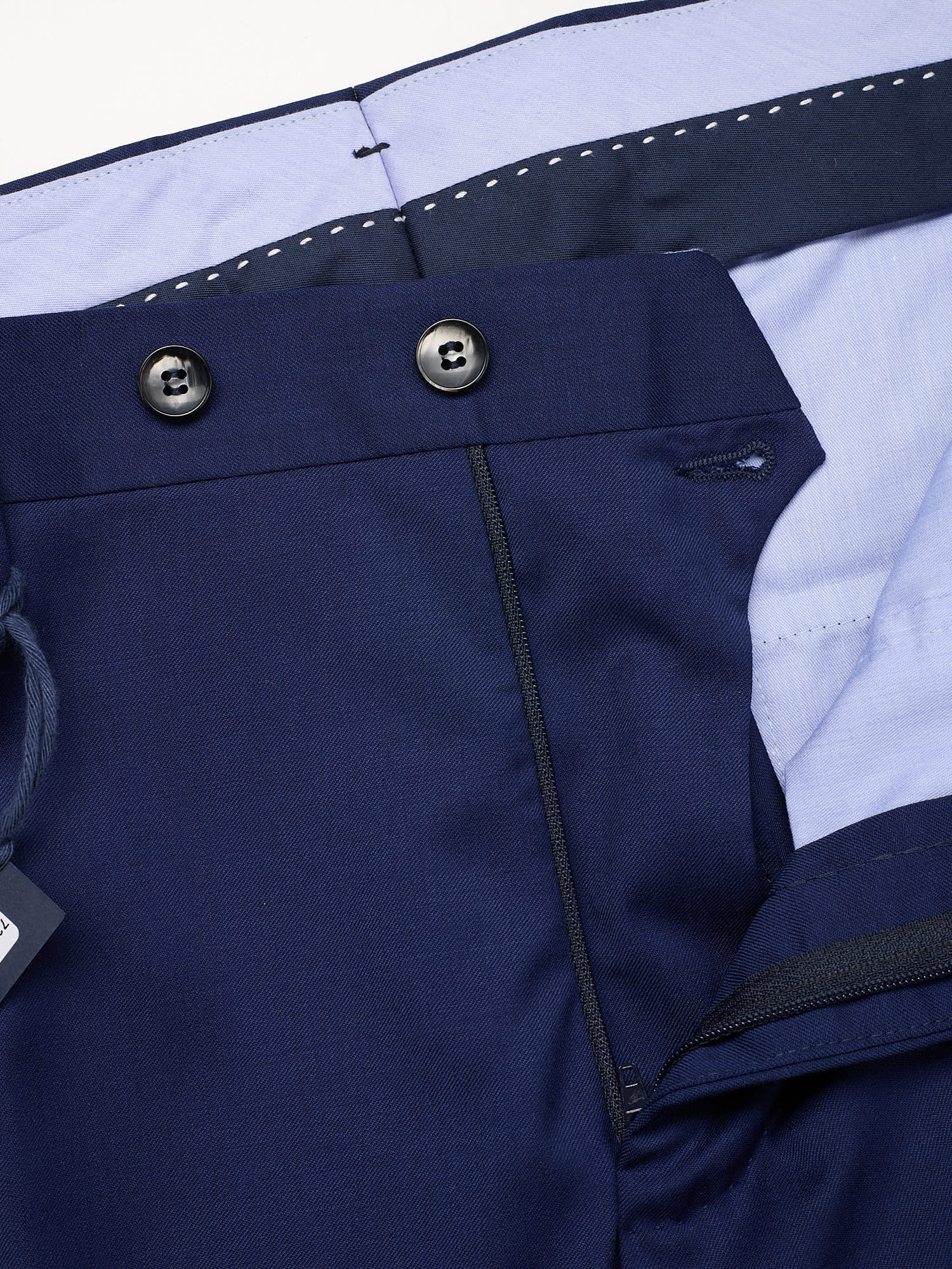 SARTORIA PARTENOPEA Blue Wool Super 120'S Dress Pants EU 52 NEW US 36