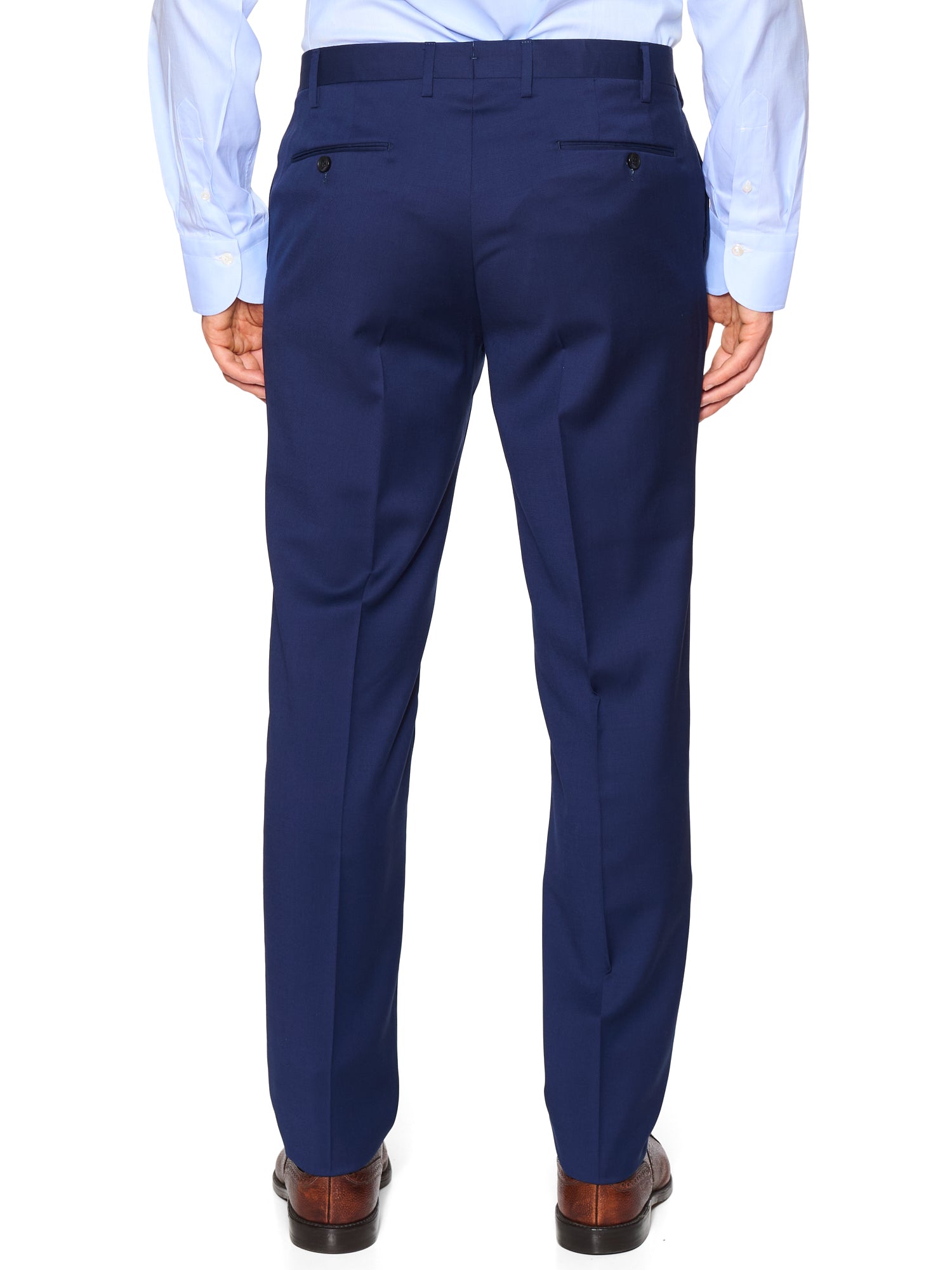 SARTORIA PARTENOPEA Blue Wool Super 120'S Dress Pants EU 52 NEW US 36