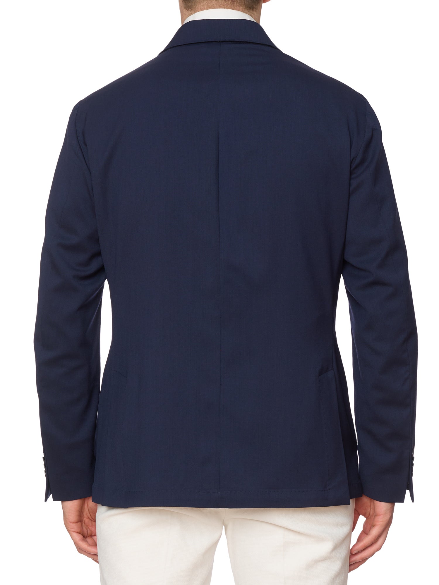 SARTORIA PARTENOPEA Blue Wool Super 120'S Unlined DB Jacket NEW 2025 Exclusive