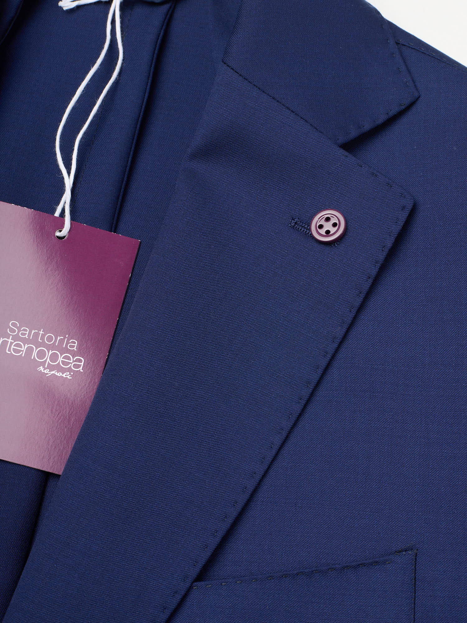 SARTORIA PARTENOPEA Blue Wool Super 120'S Unlined Suit NEW 2025 Exclusive