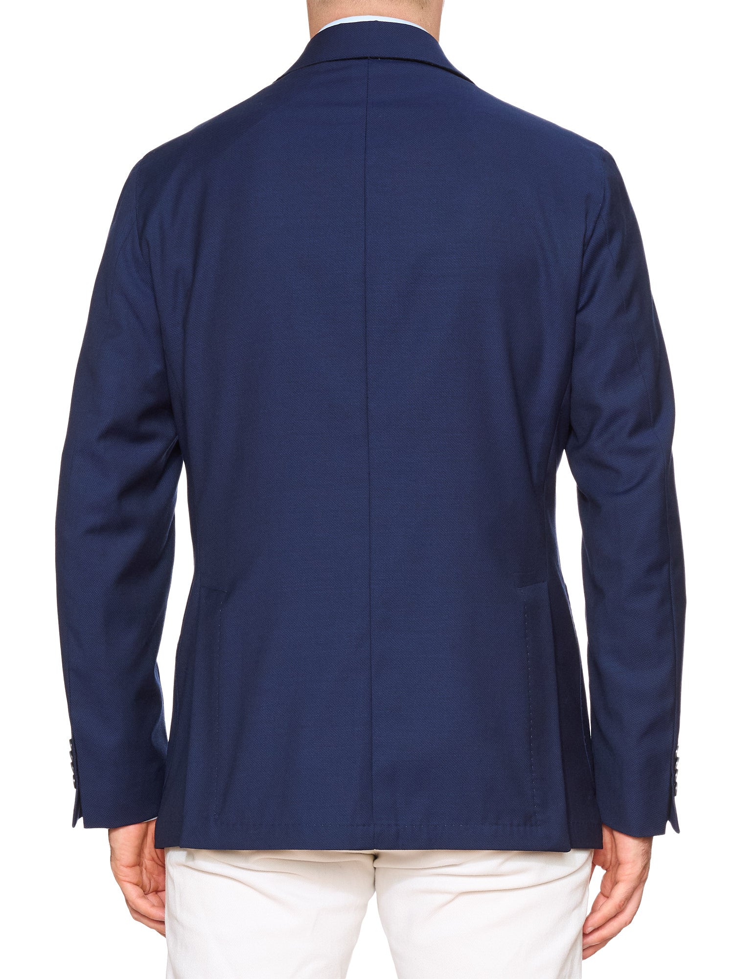 SARTORIA PARTENOPEA Blue "Napoli" Wool Super 120'S Unlined Jacket NEW