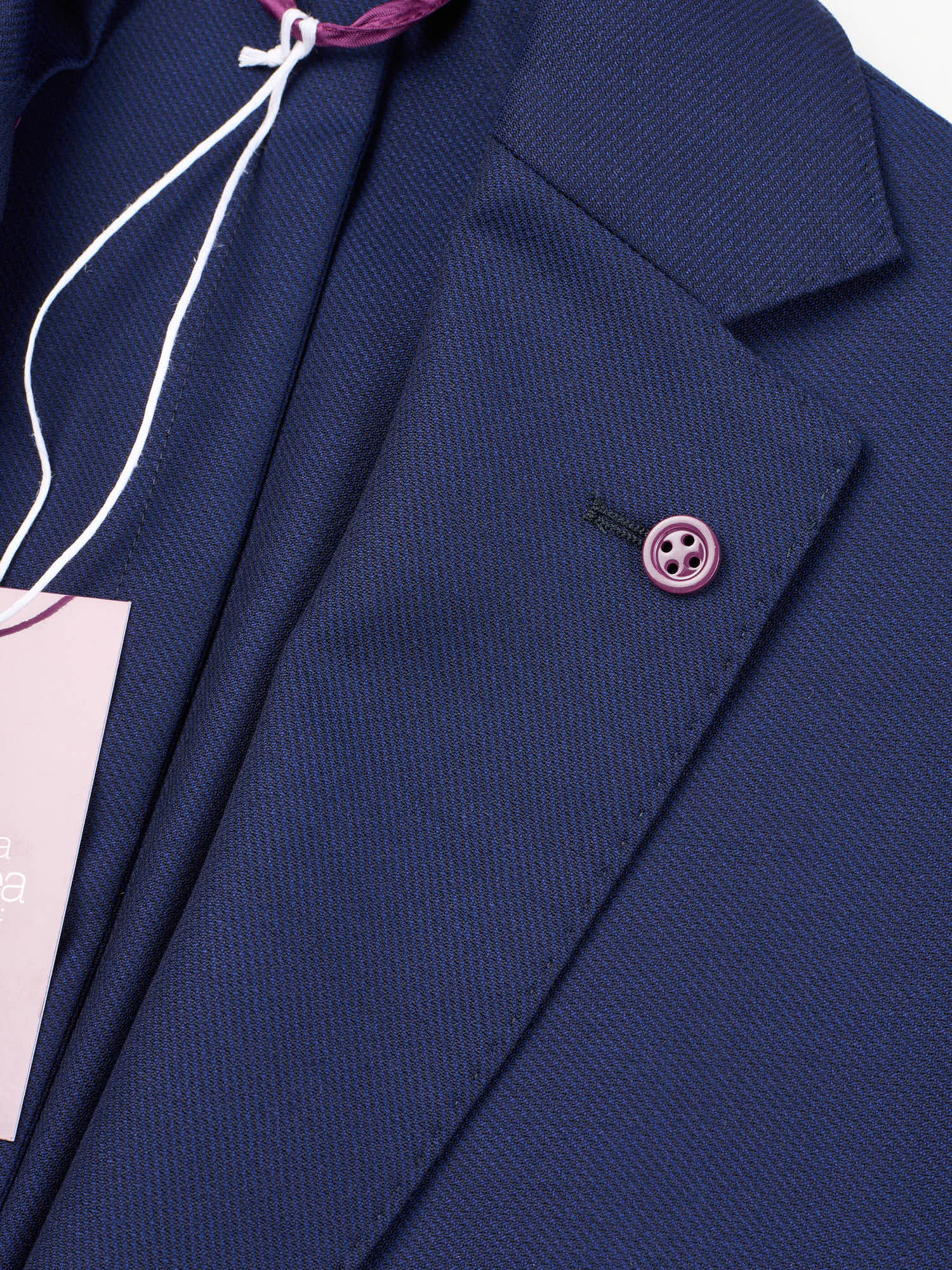 SARTORIA PARTENOPEA “York” Blue Super 120’s Wool Unlined Tuxedo Suit