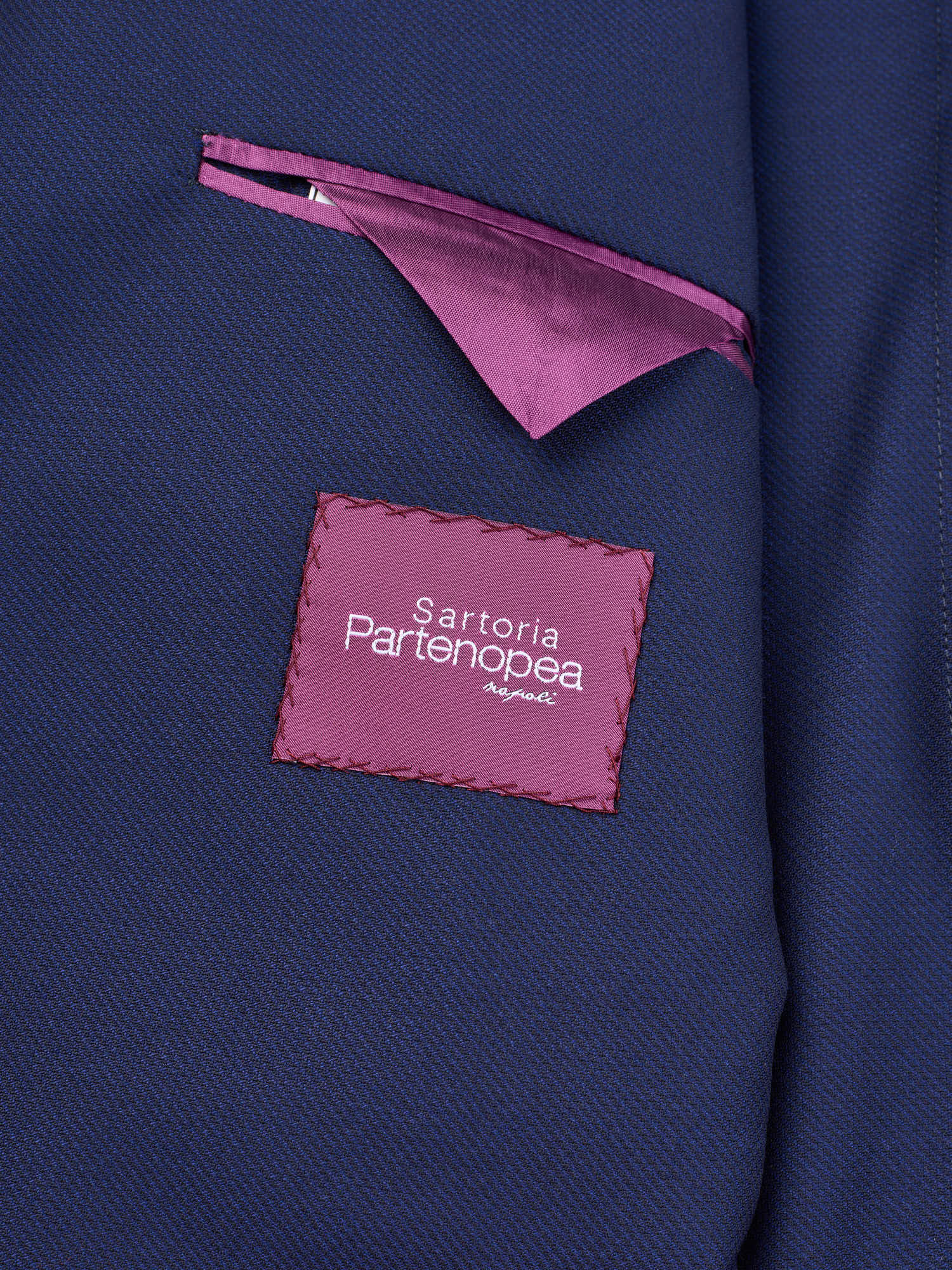 SARTORIA PARTENOPEA “York” Blue Super 120’s Wool Unlined Tuxedo Suit