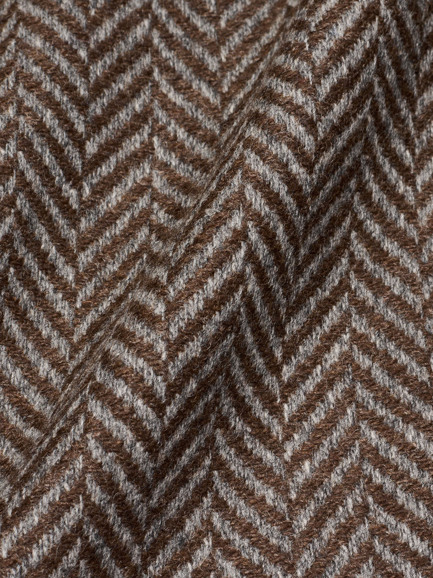 SARTORIA PARTENOPEA "Napoli2" Brown Herringbone Bottoli Wool Cashmere Jacket