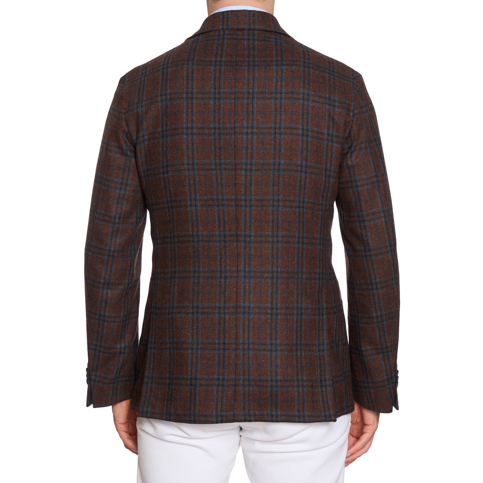SARTORIA PARTENOPEA Brown Plaid Wool-Cashmere Jacket Blazer EU 50 NEW US 40 Current Model