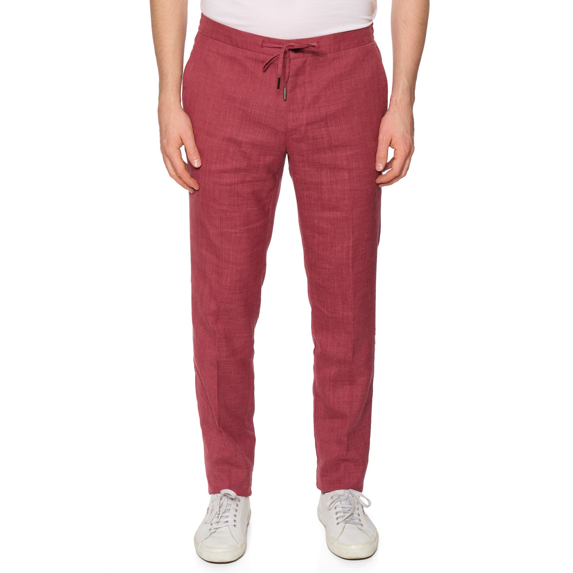 SARTORIA PARTENOPEA Raspberry Linen Unlined Suit EU 52 NEW US 42Current Model