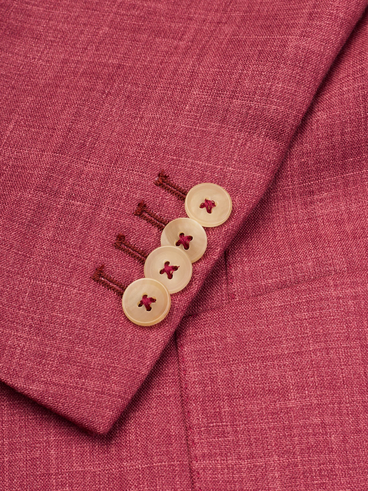 SARTORIA PARTENOPEA Raspberry Linen Unlined Suit EU 52 NEW US 42Current Model