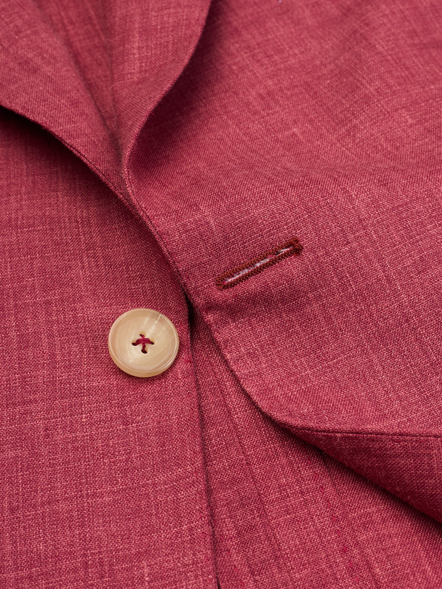 SARTORIA PARTENOPEA Raspberry Linen Unlined Suit EU 52 NEW US 42Current Model