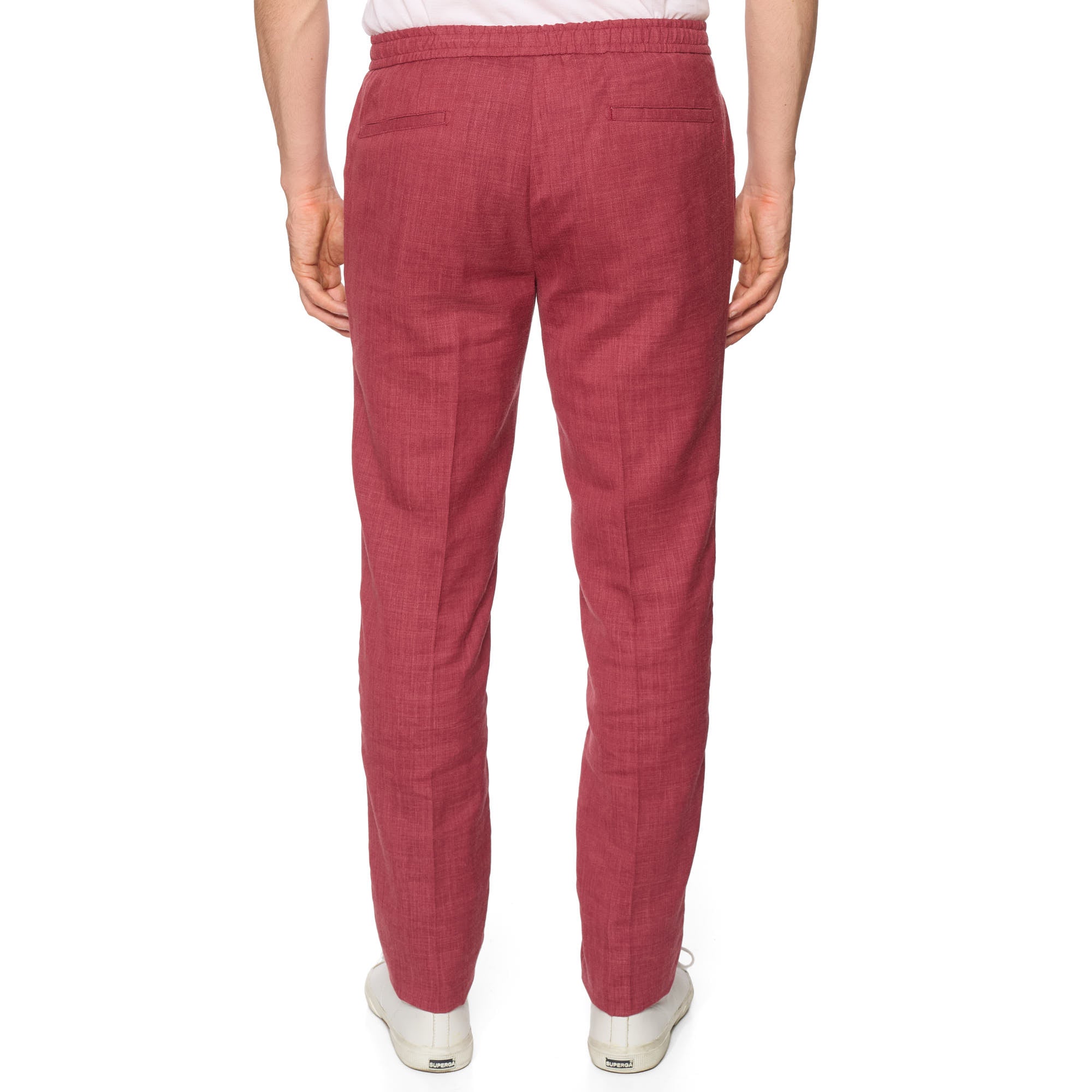 SARTORIA PARTENOPEA Raspberry Linen Unlined Suit EU 52 NEW US 42Current Model