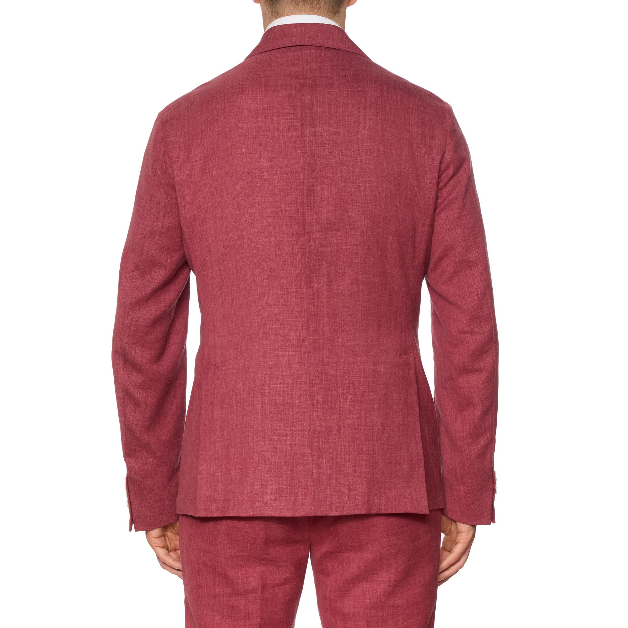 SARTORIA PARTENOPEA Raspberry Linen Unlined Suit EU 52 NEW US 42Current Model