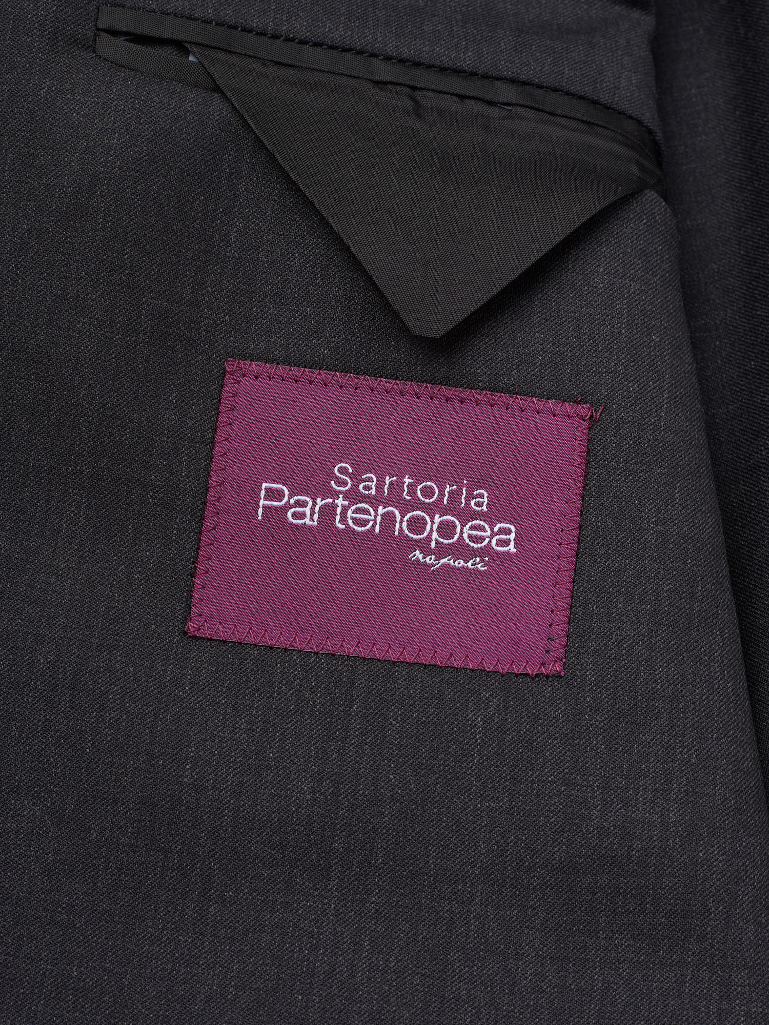 SARTORIA PARTENOPEA Charcoal Gray Wool Super 120'S Unlined Suit NEW 2025 Exclusive
