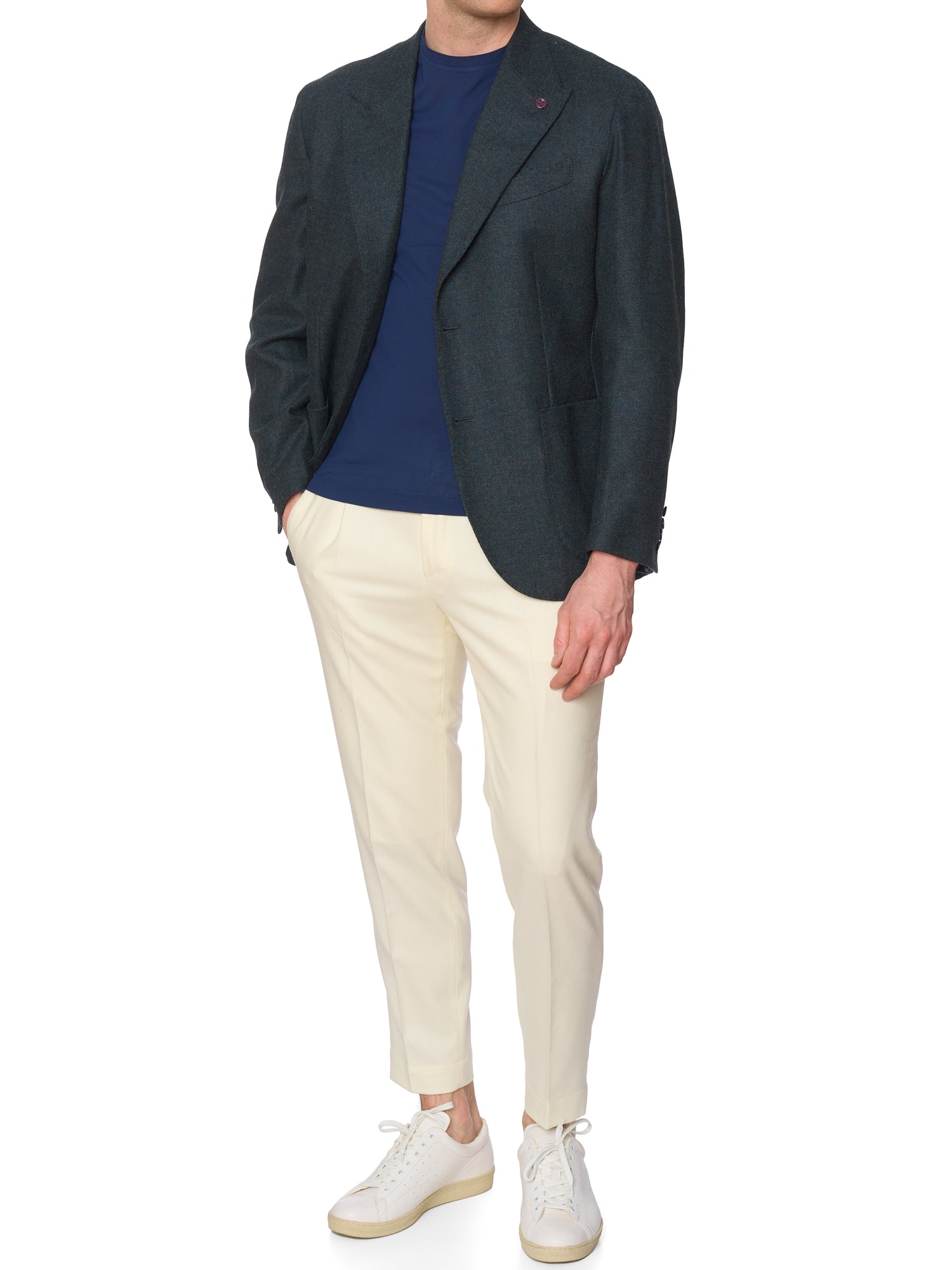 SARTORIA PARTENOPEA Peak Lapel Flannel Wool Jacket EU 52 NEW US 42 Current Model