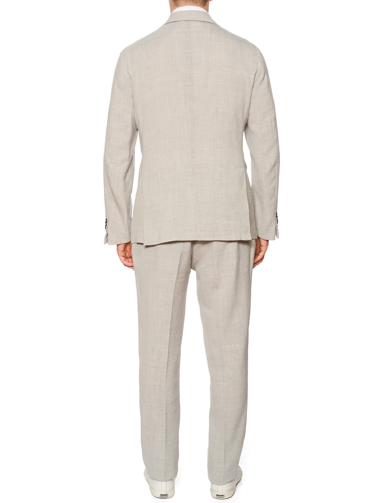 SARTORIA PARTENOPEA Gray Linen Unlined Suit EU 52 NEW US 42 Current Model