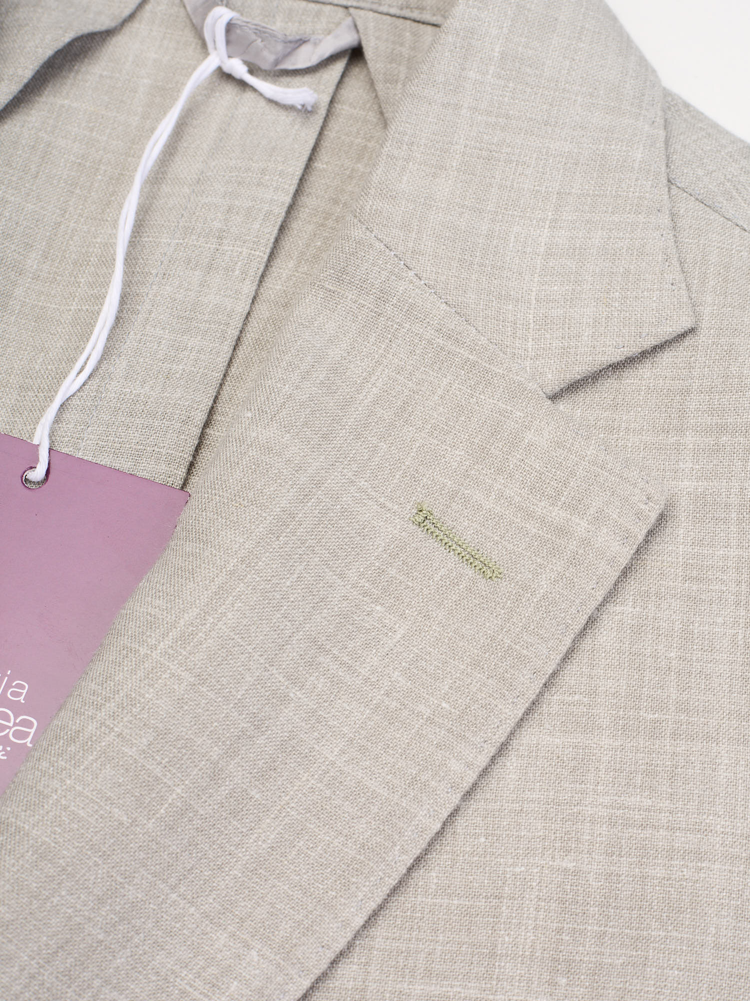 SARTORIA PARTENOPEA Gray Linen Unlined Suit EU 52 NEW US 42 Current Model