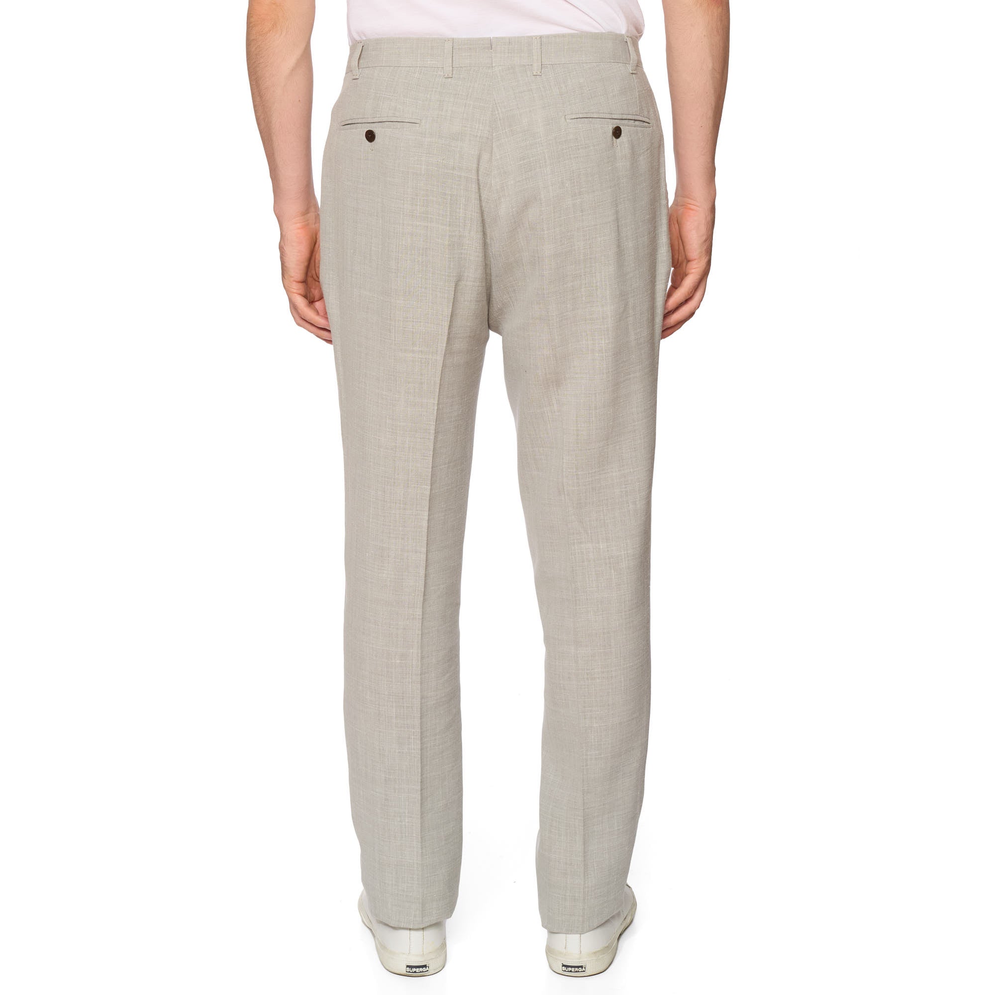 SARTORIA PARTENOPEA Gray Linen Unlined Suit EU 52 NEW US 42 Current Model