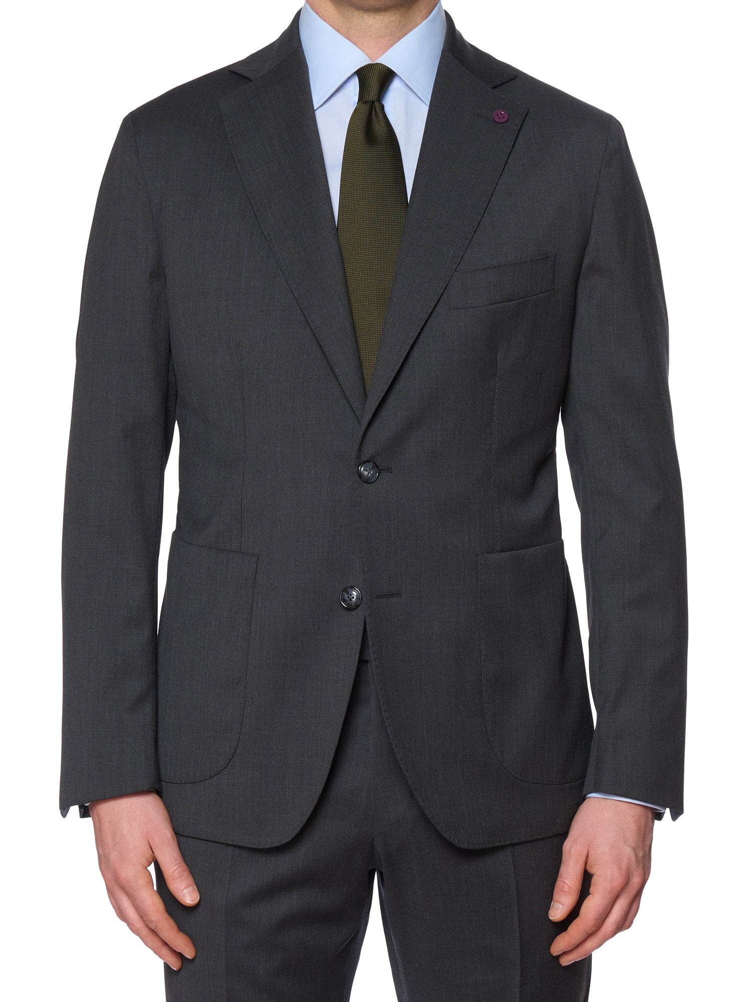 SARTORIA PARTENOPEA Gray Wool Super 120'S Unlined Suit NEW 2025 Exclusive