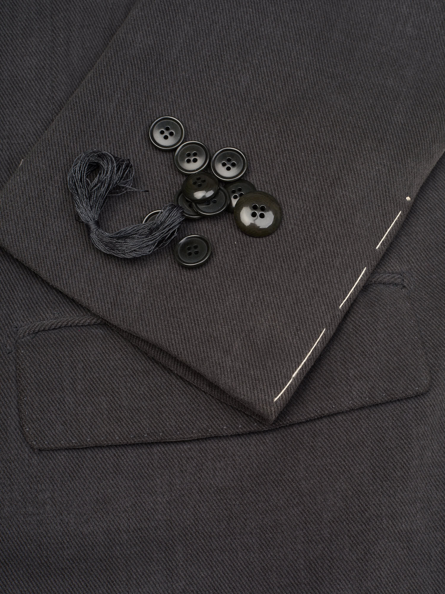 Handmade SARTORIA PARTENOPEA Handmade Gray Cotton Twill Suit