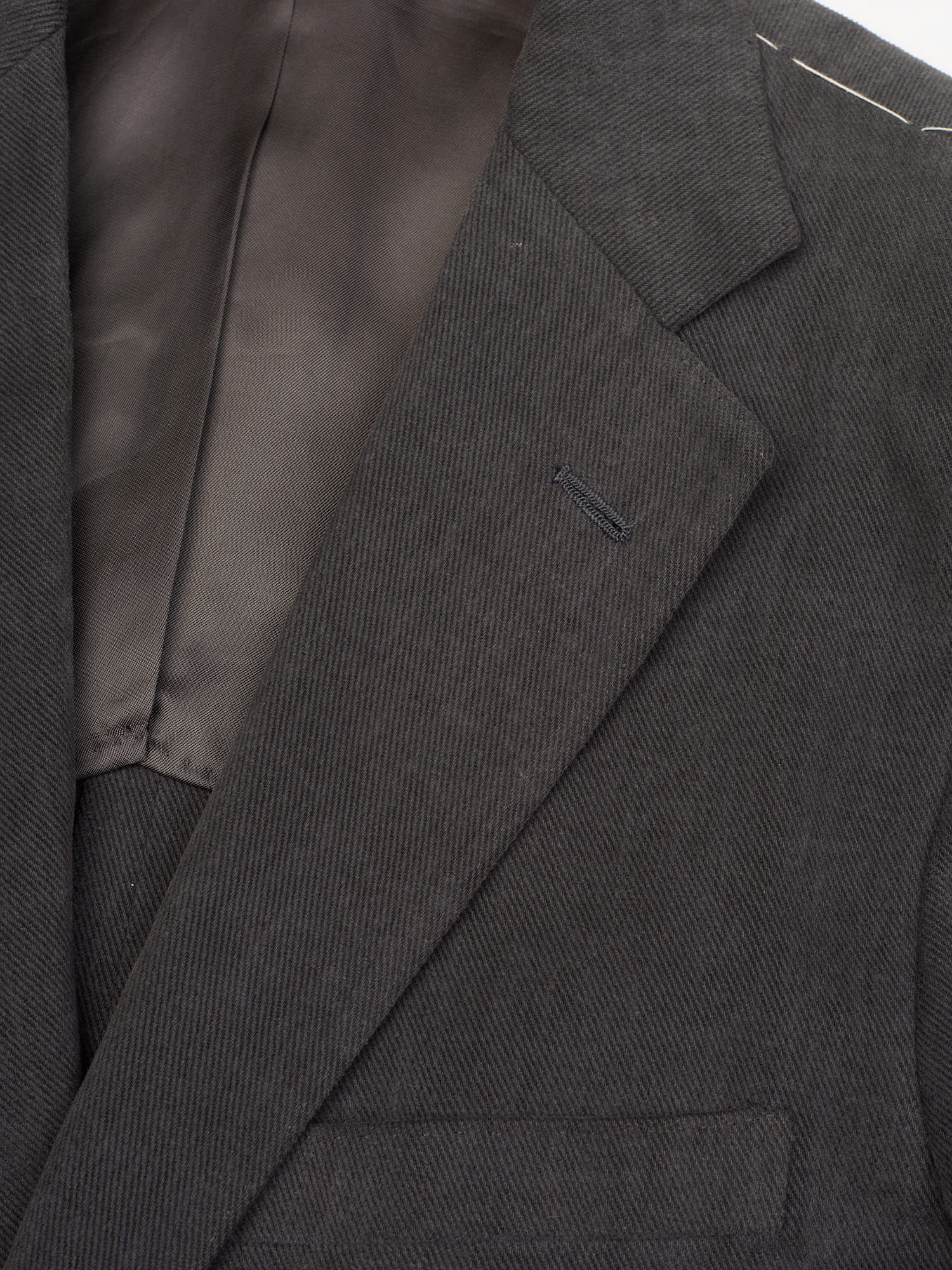 Handmade SARTORIA PARTENOPEA Handmade Gray Cotton Twill Suit