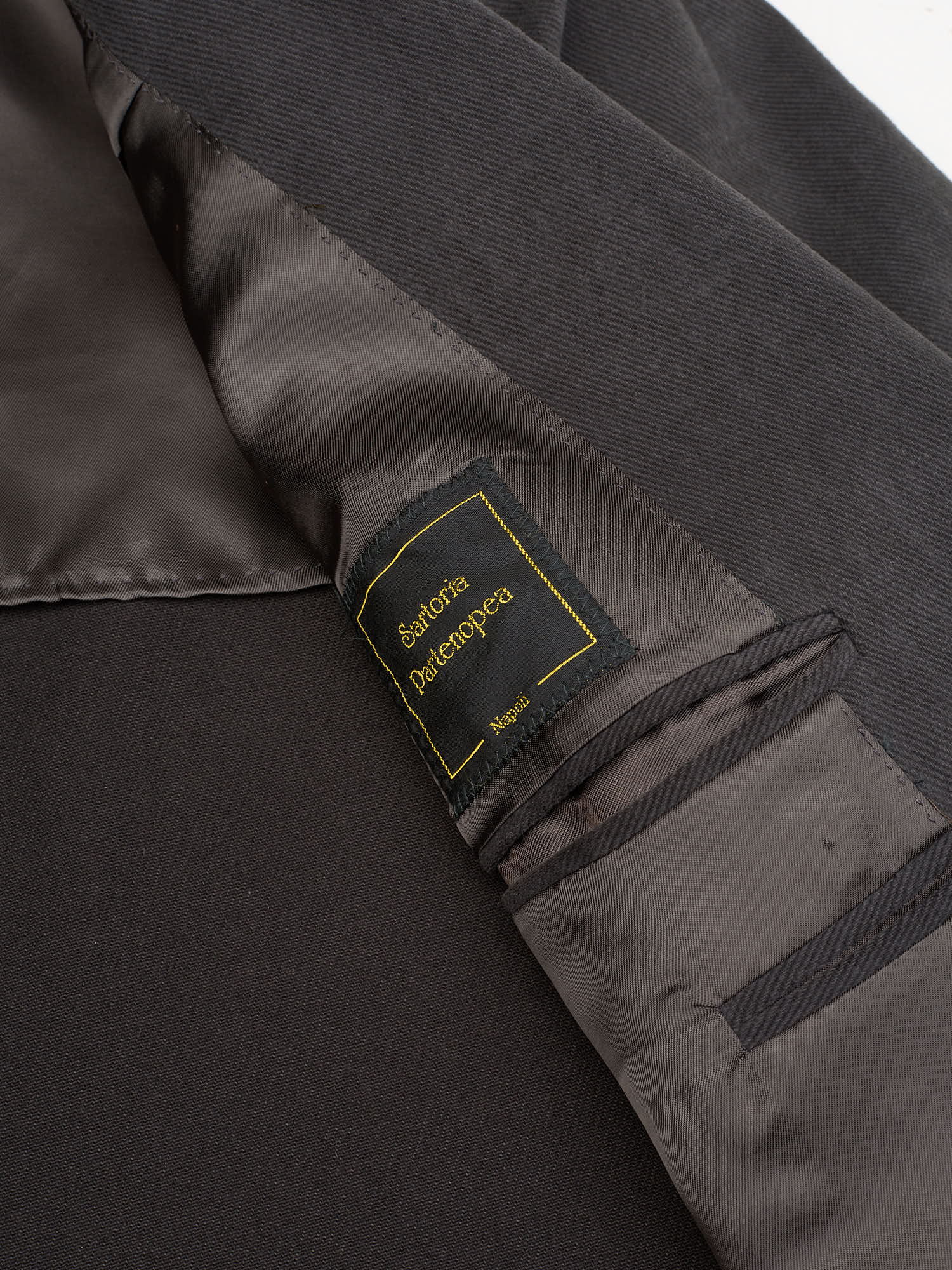 Handmade SARTORIA PARTENOPEA Handmade Gray Cotton Twill Suit