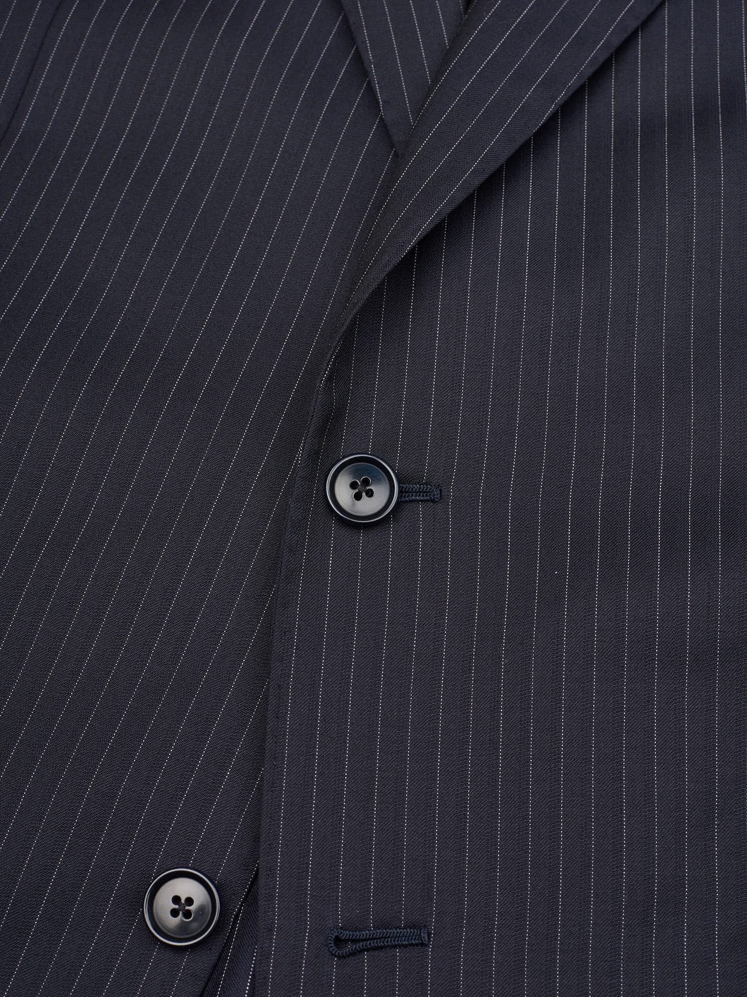 SARTORIA PARTENOPEA Handmade Blue Wool Super 150's Peak Lapel Suit