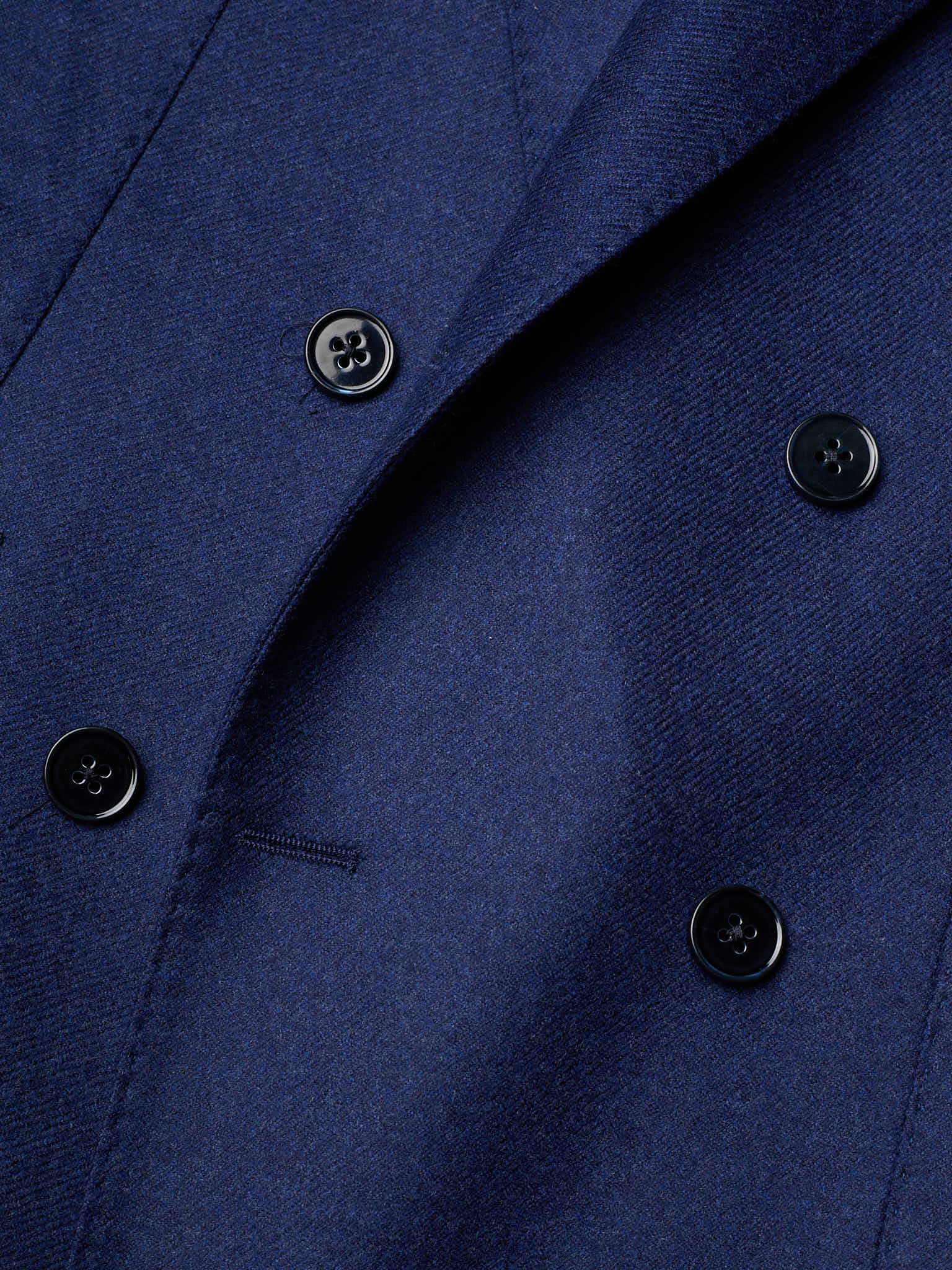SARTORIA PARTENOPEA "Madison" Navy Blue Wool Cashmere Unlined DB Jacket