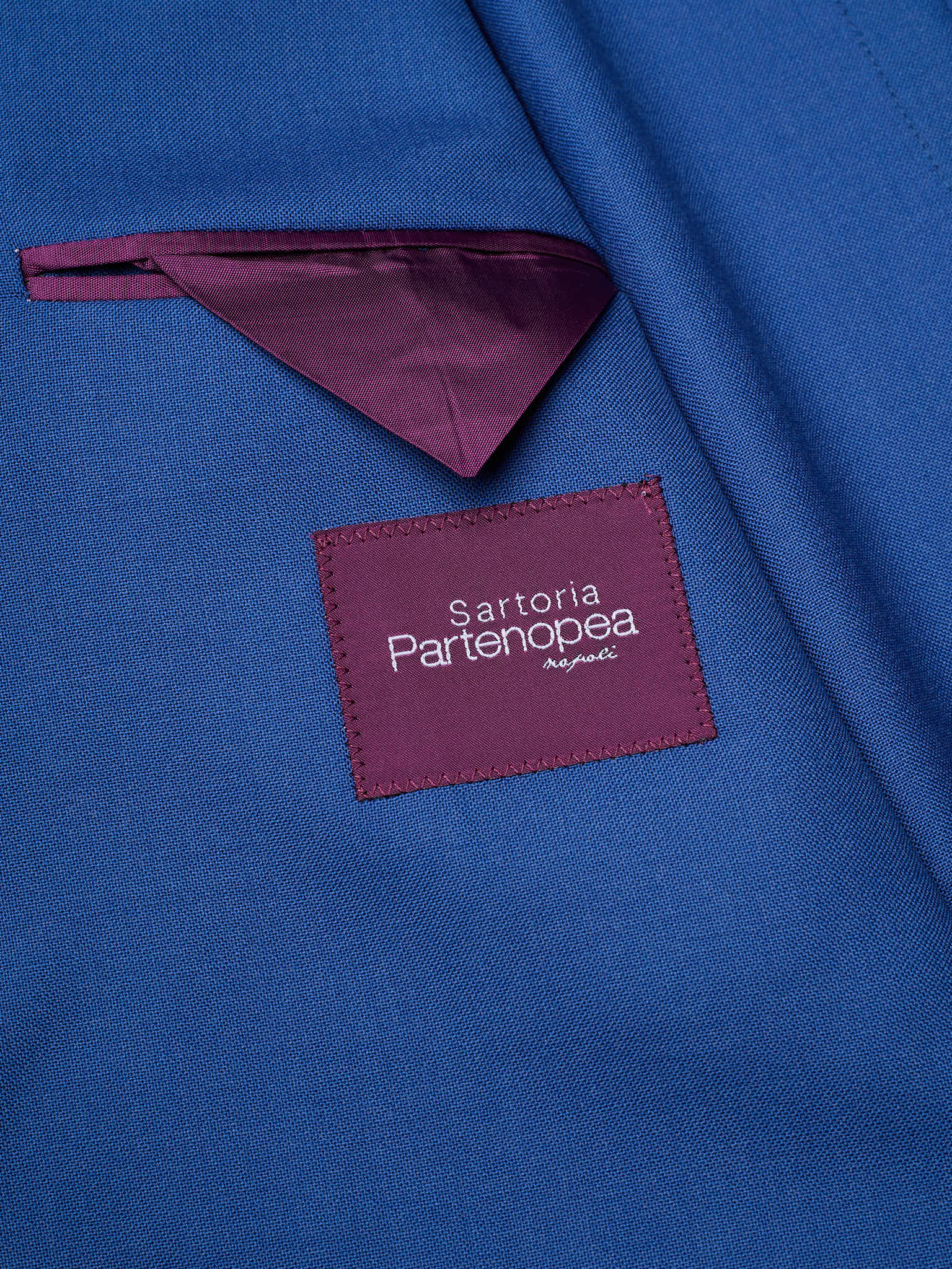 SARTORIA PARTENOPEA "Napoli2" Blue Wool Unlined Jacket