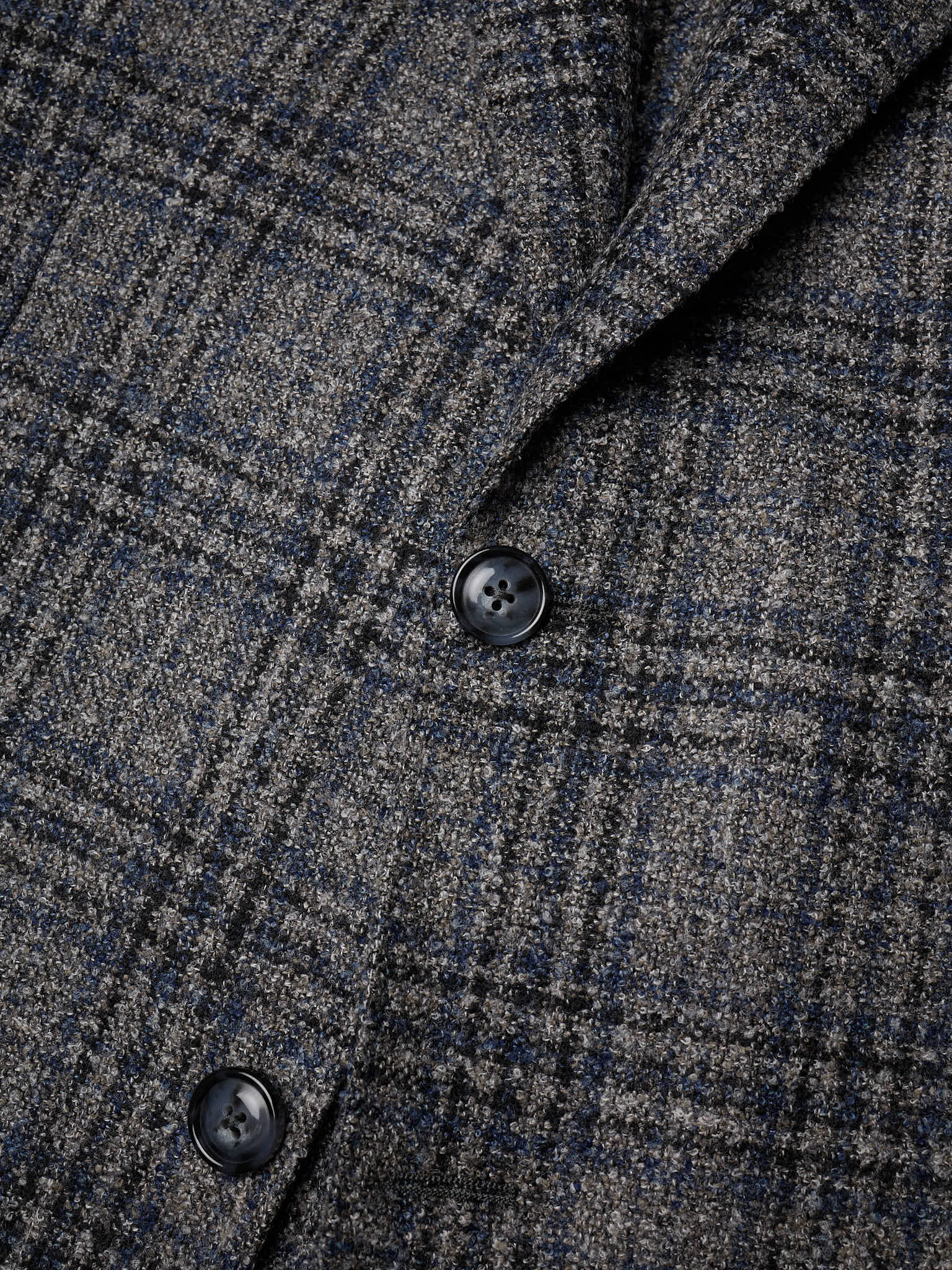 SARTORIA PARTENOPEA "Napoli2" Brown Glen Plaid Wool Polyester Unlined Jacket