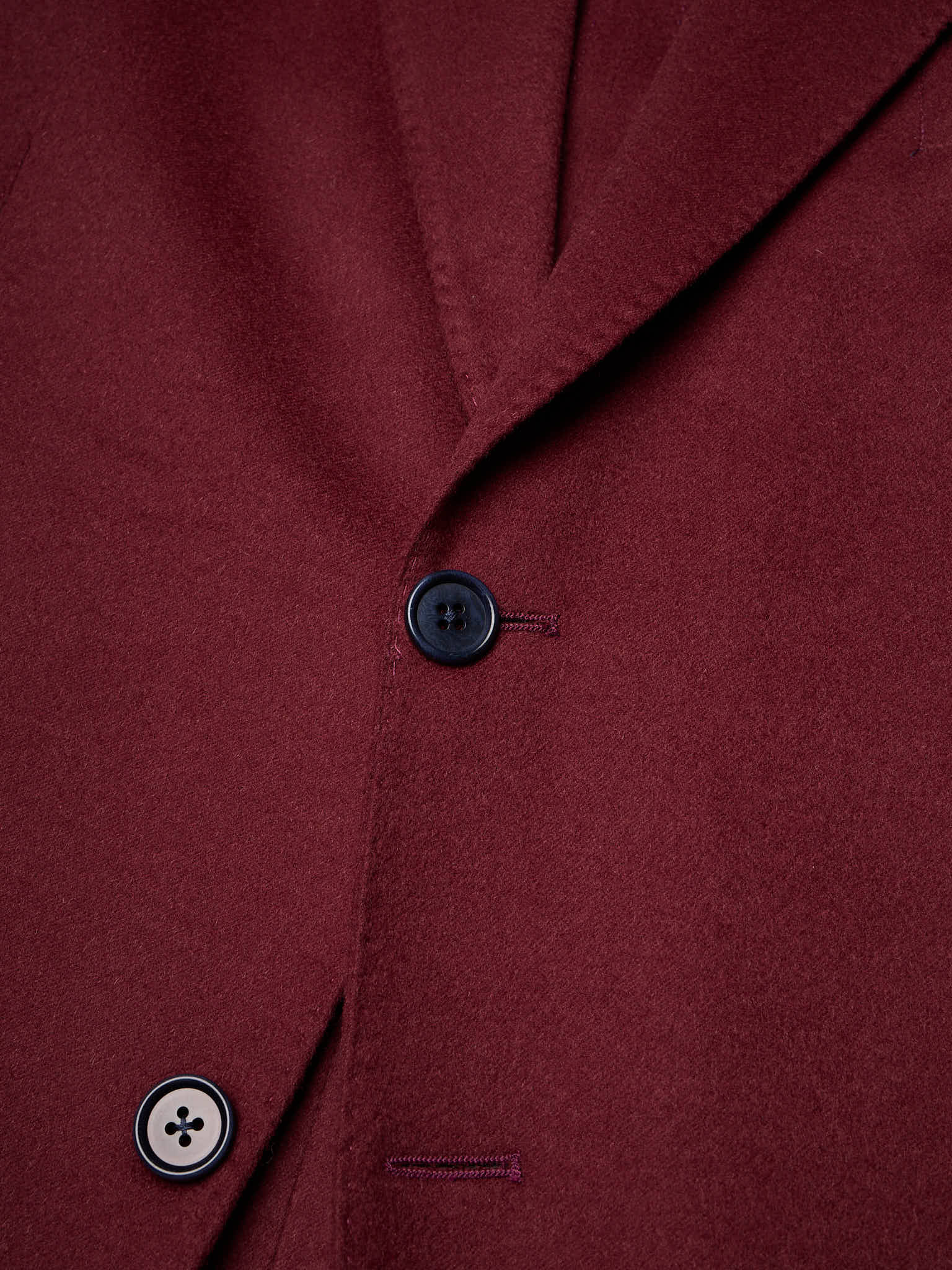 SARTORIA PARTENOPEA "Napoli" Burgundy Wool–Cashmere Unlined Jacket
