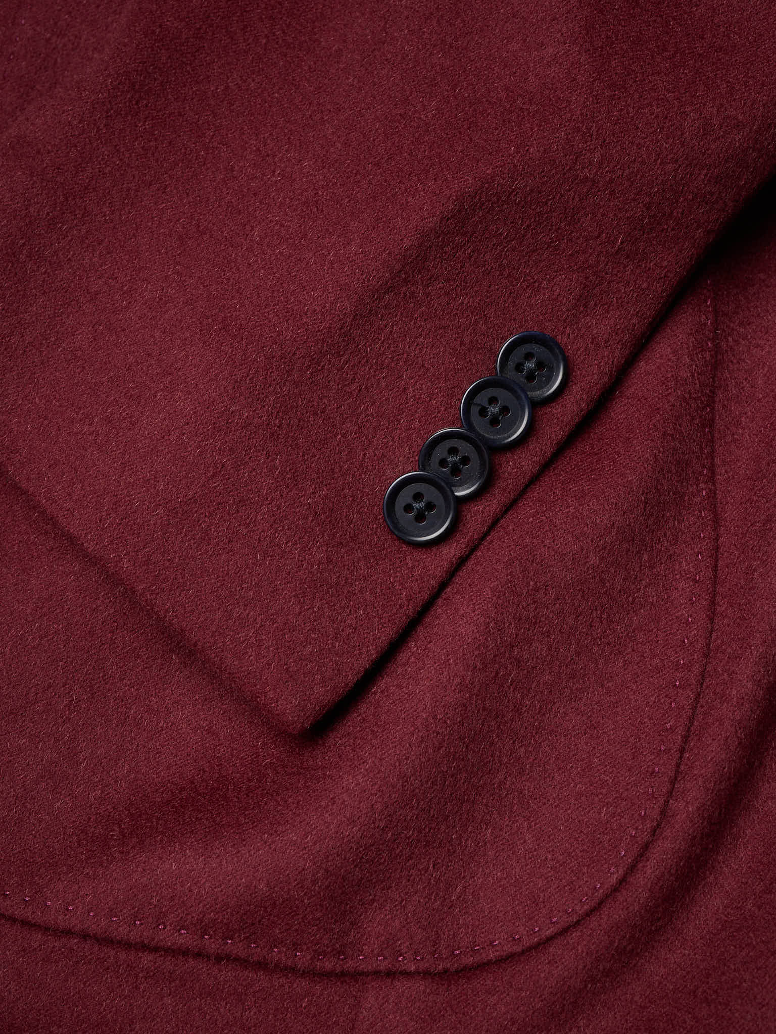 SARTORIA PARTENOPEA "Napoli" Burgundy Wool–Cashmere Unlined Jacket