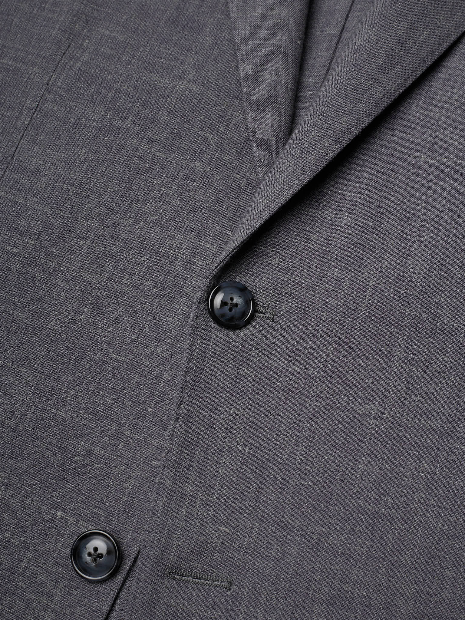 SARTORIA PARTENOPEA "Napoli" Gray Linen Polyester Unlined Jacket