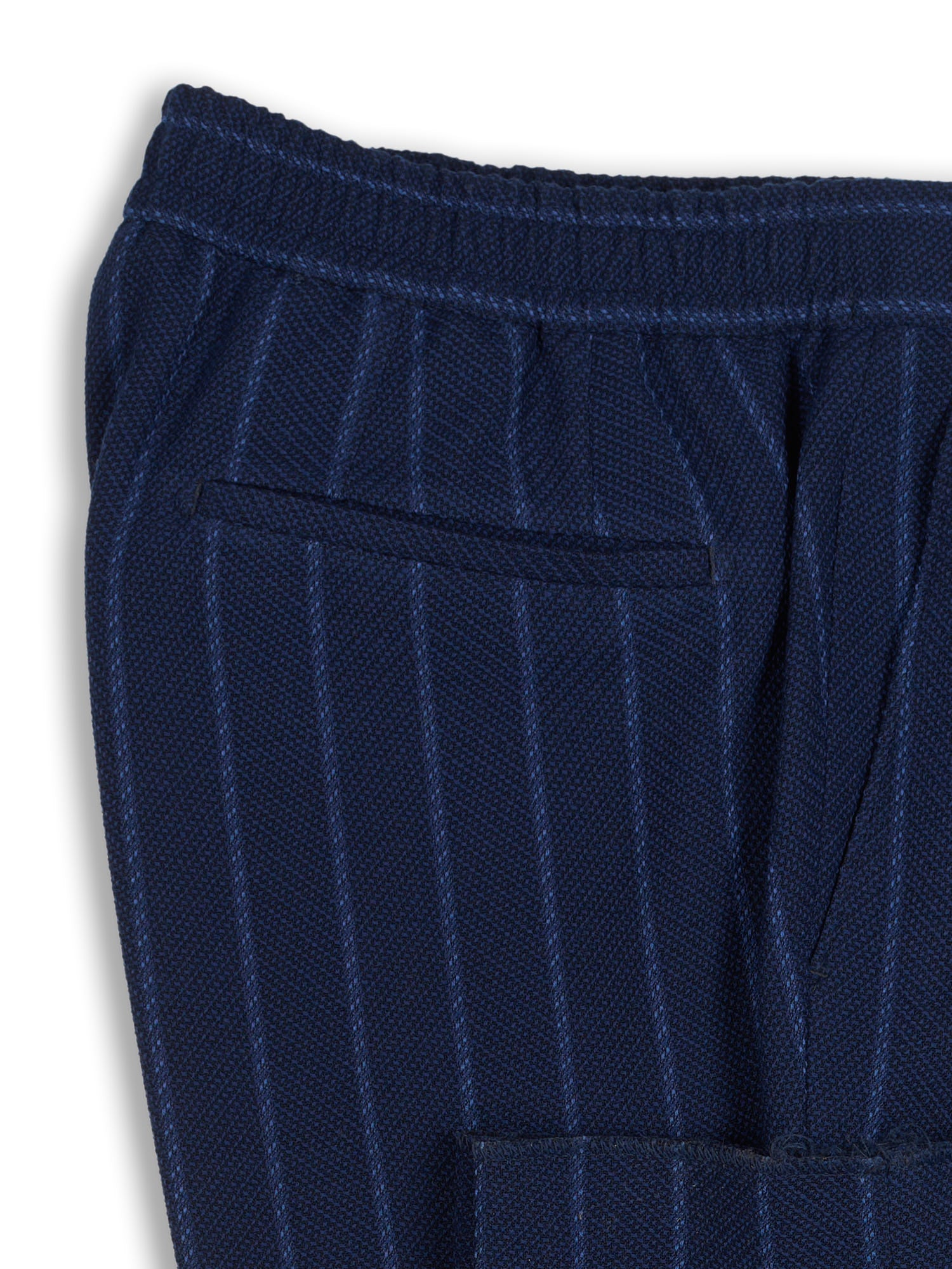 SARTORIA PARTENOPEA Navy Blue Drawstring Elastic Waist Wool Pants EU 48 NEW US 32