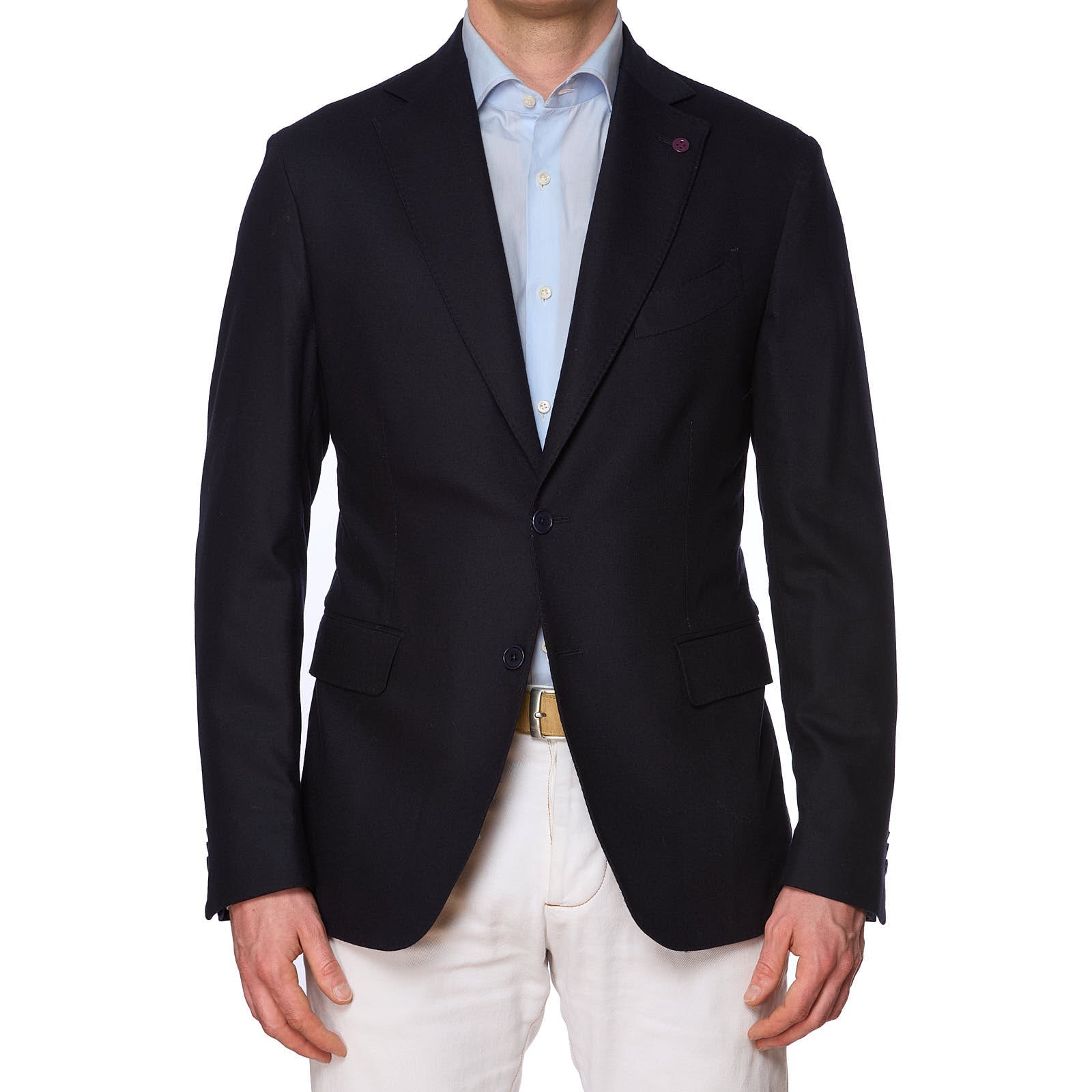 SARTORIA PARTENOPEA Navy Blue Wool-Cashmere Jacket EU 50 NEW US 40 Current Model