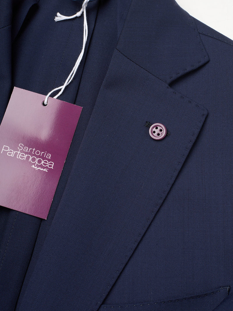 SARTORIA PARTENOPEA Blue Wool Super 120'S Unlined DB Jacket NEW 2025 Exclusive