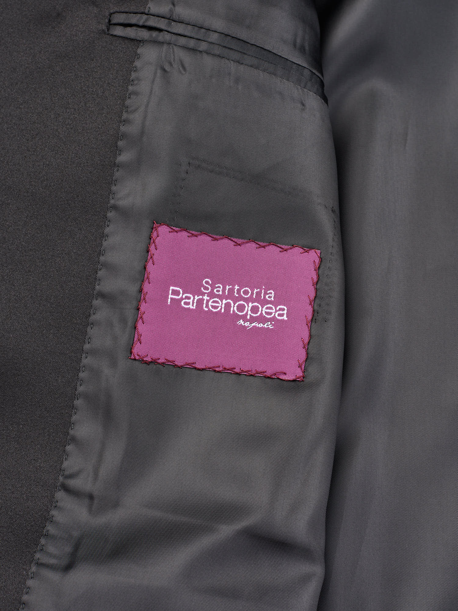 SARTORIA PARTENOPEA Navy Blue Super 120’s Wool Tuxedo Suit