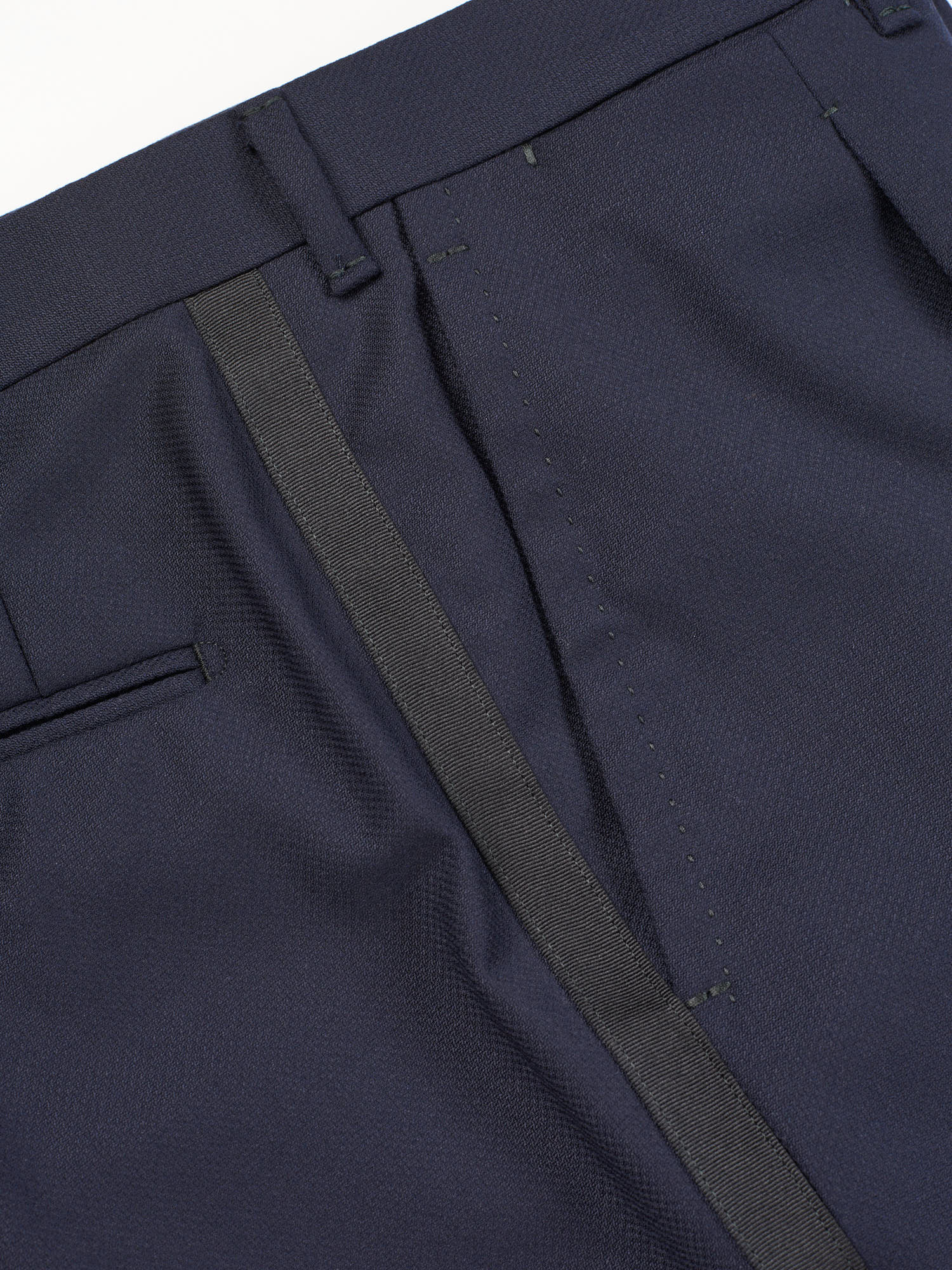 SARTORIA PARTENOPEA Navy Blue Super 120’s Wool Tuxedo Suit