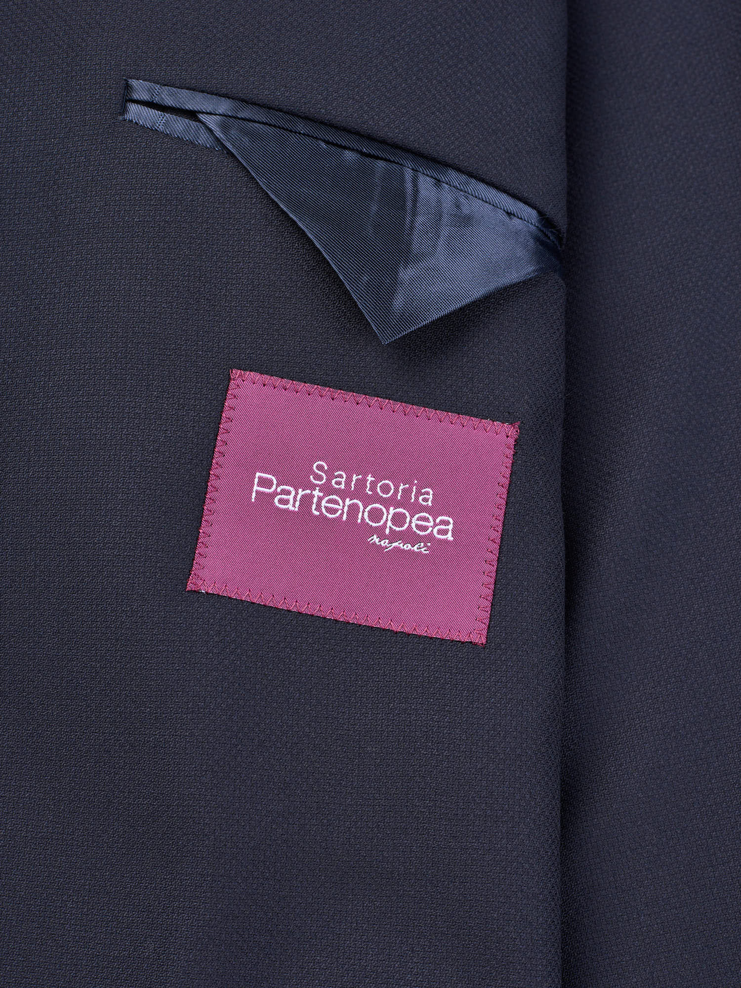 SARTORIA PARTENOPEA Navy Blue Wool Super 120'S Suit NEW