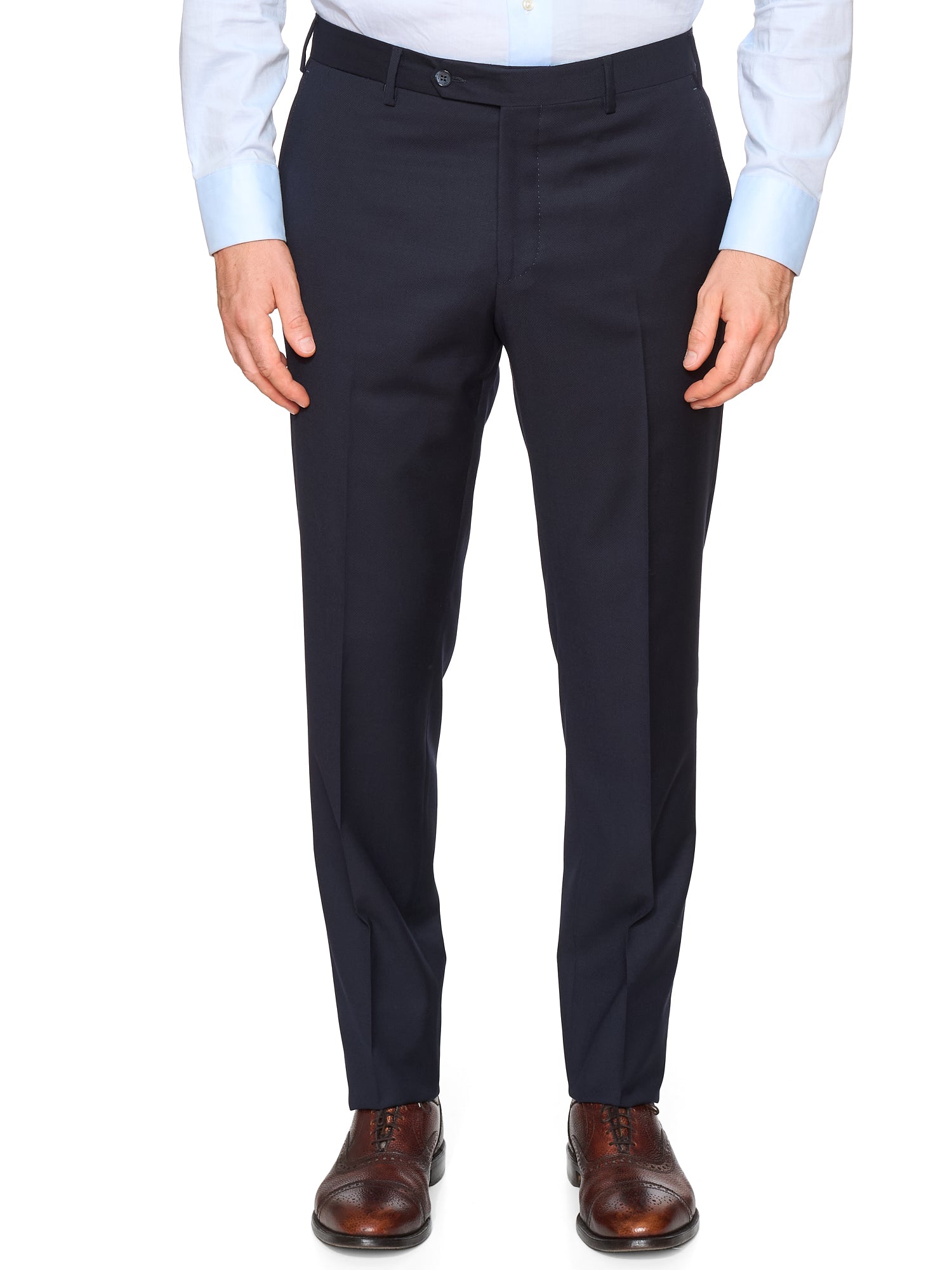 SARTORIA PARTENOPEA Navy Blue Wool Super 120'S Suit NEW