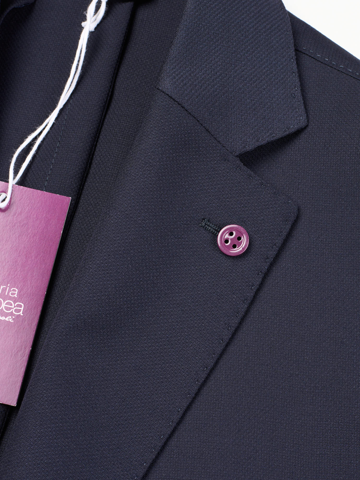 SARTORIA PARTENOPEA Navy Blue Wool Super 120'S Suit NEW