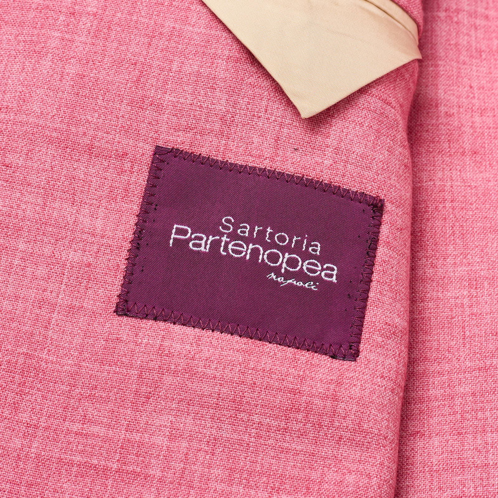 SARTORIA PARTENOPEA Pink Linen Unlined Jacket NEW Current Model