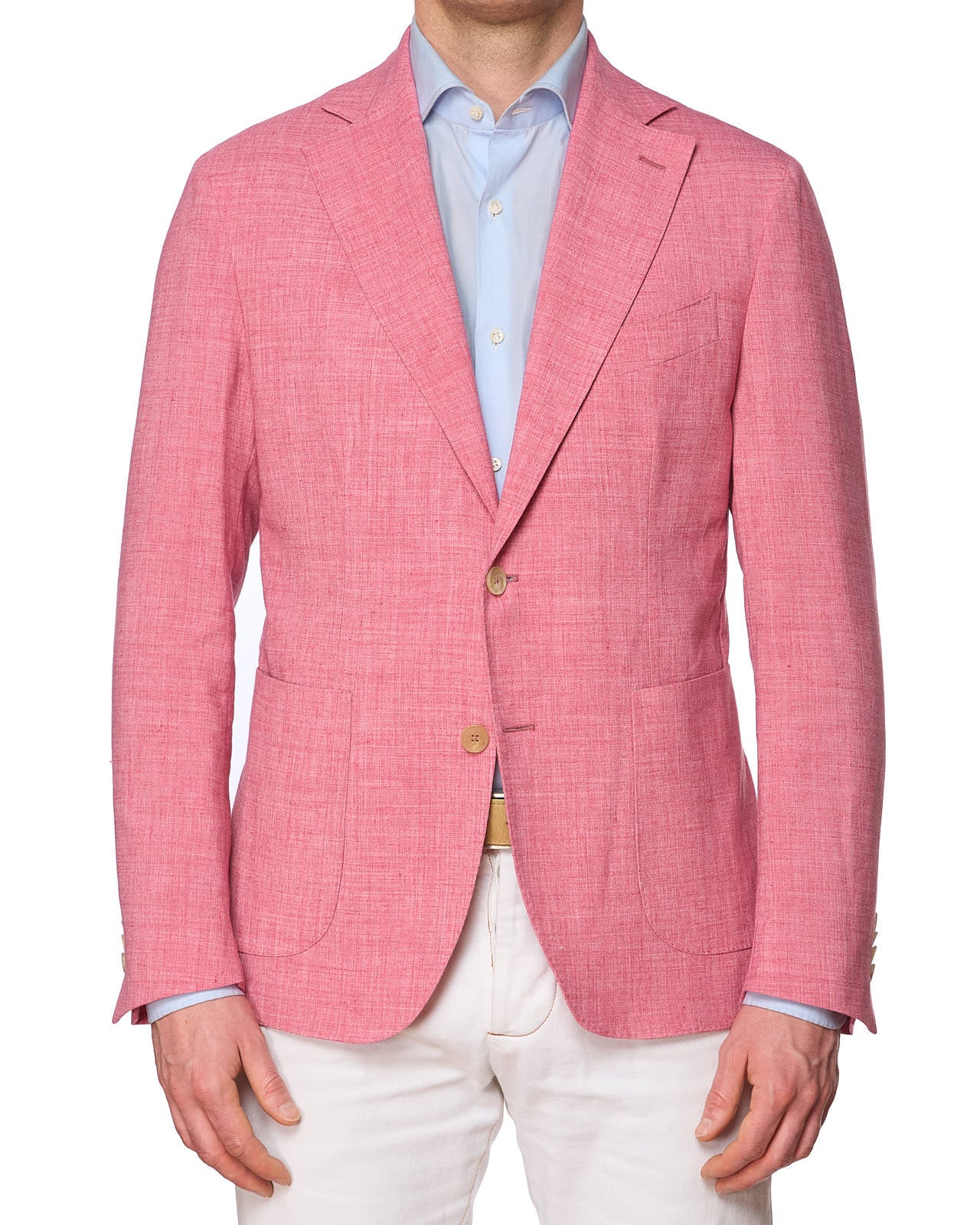 SARTORIA PARTENOPEA Pink Linen Unlined Jacket NEW Current Model