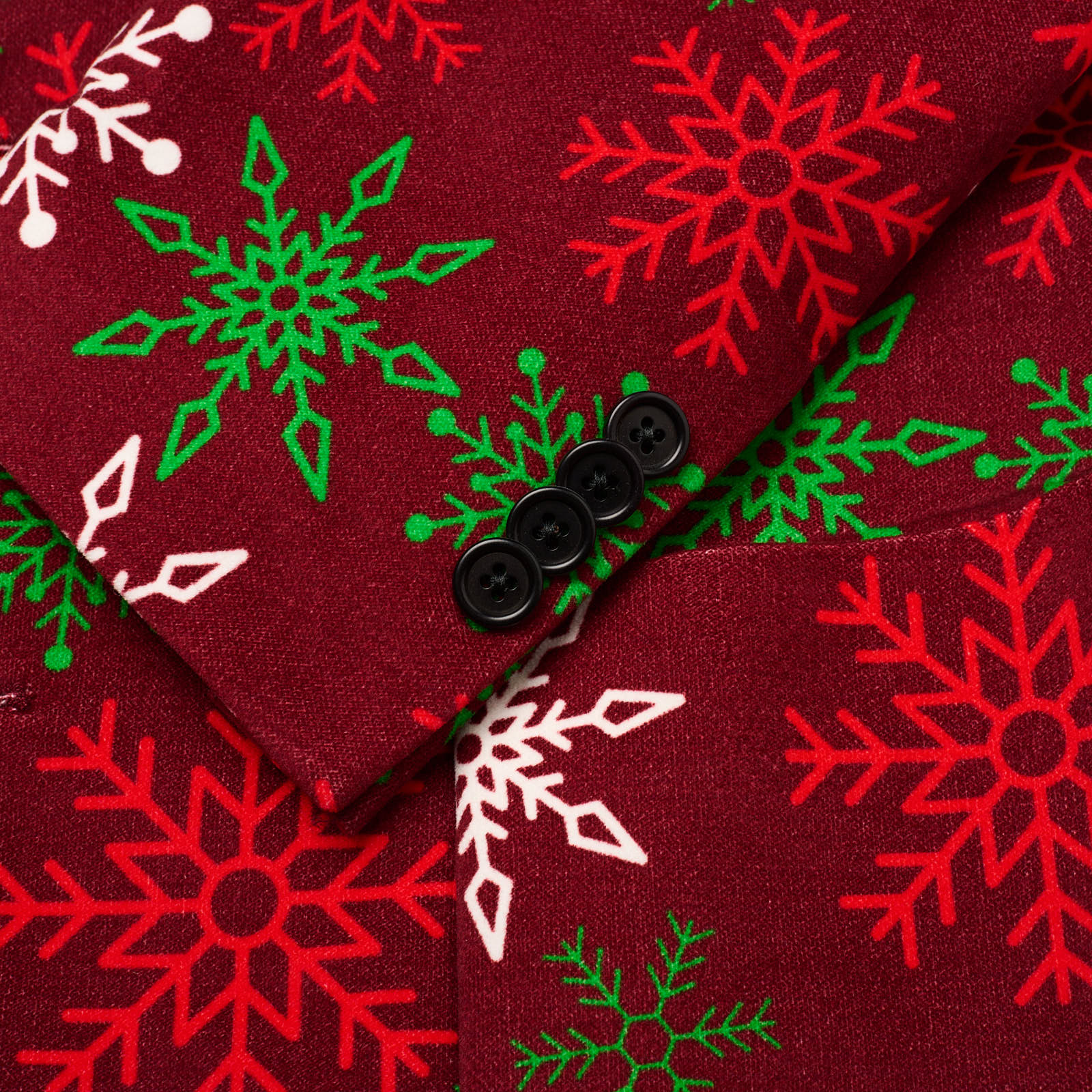 SARTORIA PARTENOPEA Red Christmas Design Cotton-Elastane Jacket EU 50 NEW US 40 Current Model