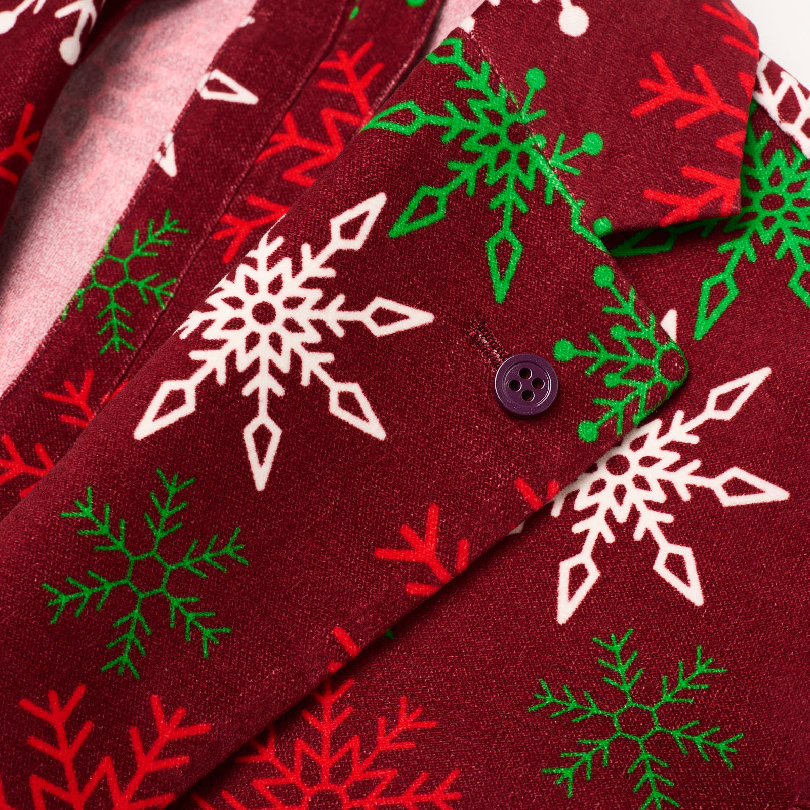 SARTORIA PARTENOPEA Red Christmas Design Cotton-Elastane Jacket EU 50 NEW US 40 Current Model