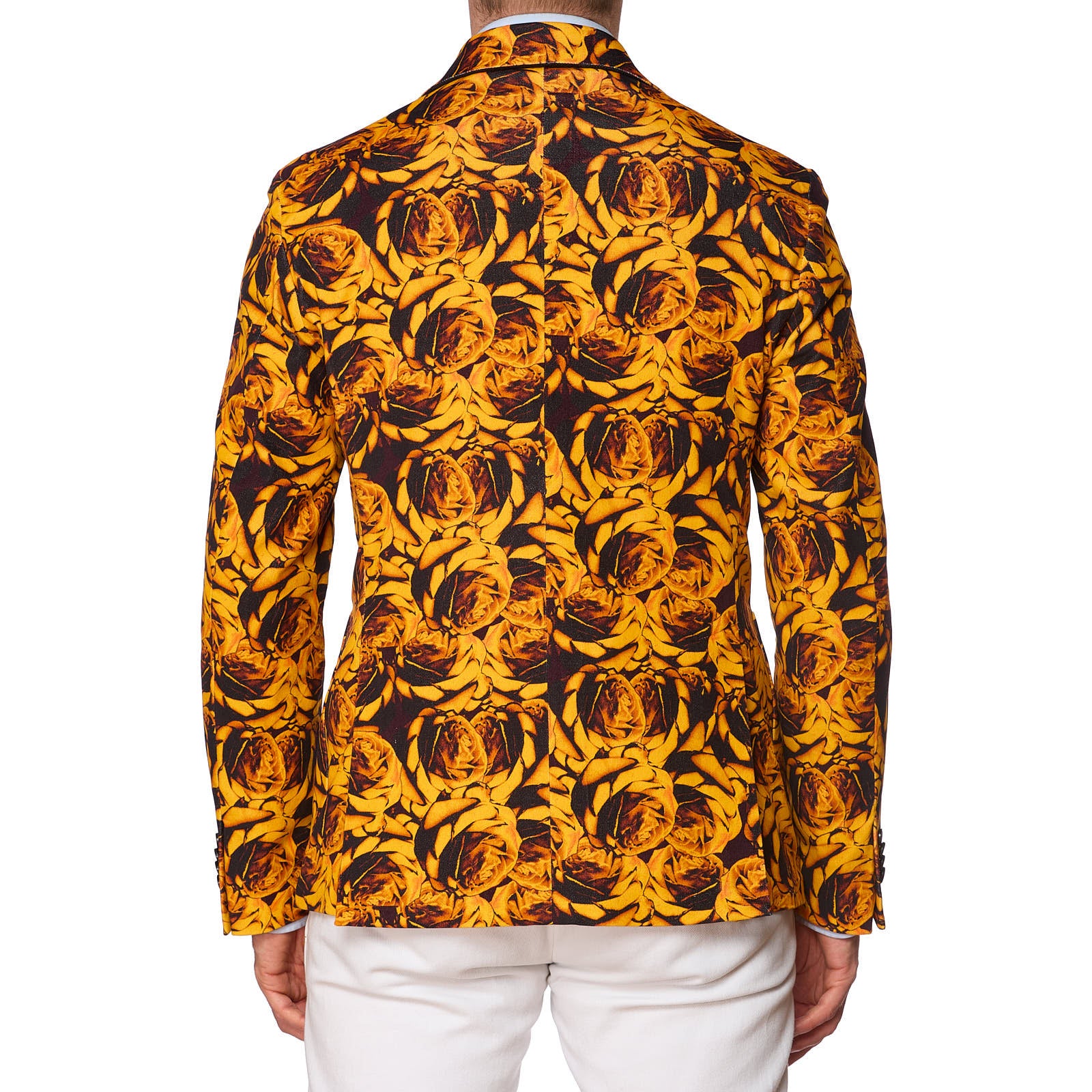 SARTORIA PARTENOPEA Gold Floral Design Jacket EU 50 NEW US 40 Current Model
