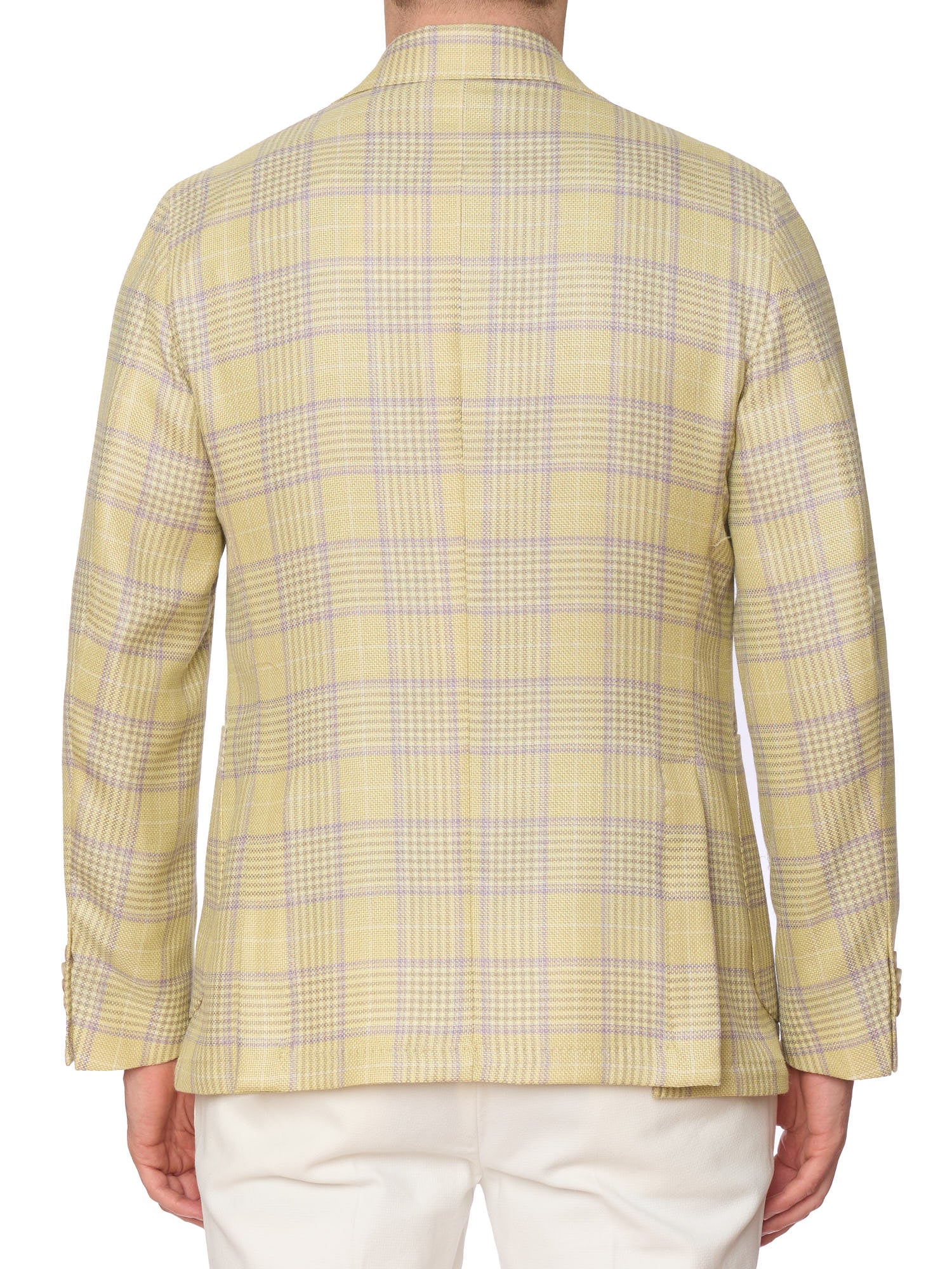 SARTORIA PARTENOPEA Yellow Wool-Silk-Linen Jacket EU 50 NEW US 40 Current Model