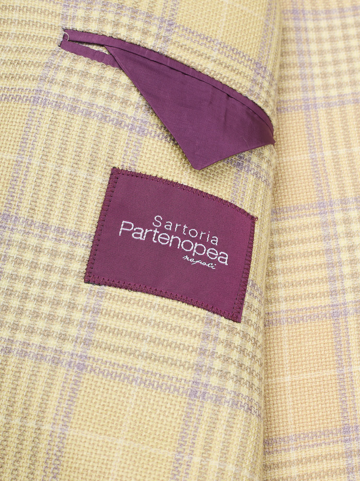 SARTORIA PARTENOPEA Yellow Wool-Silk-Linen Jacket EU 50 NEW US 40 Current Model